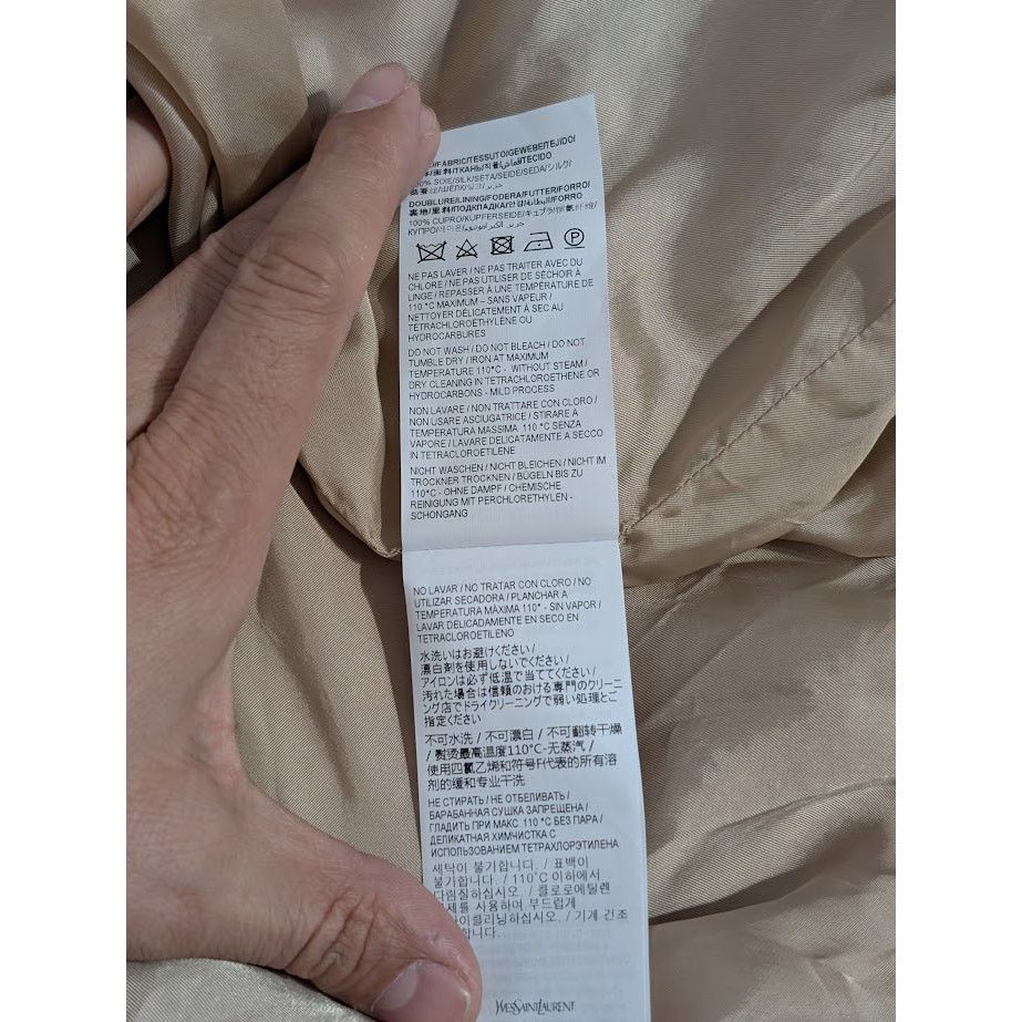 Saint Laurent Paris o1rshd1 Satin De Soie Jacket in Peau Size US L / EU 52-54 / 3 - 20 Thumbnail