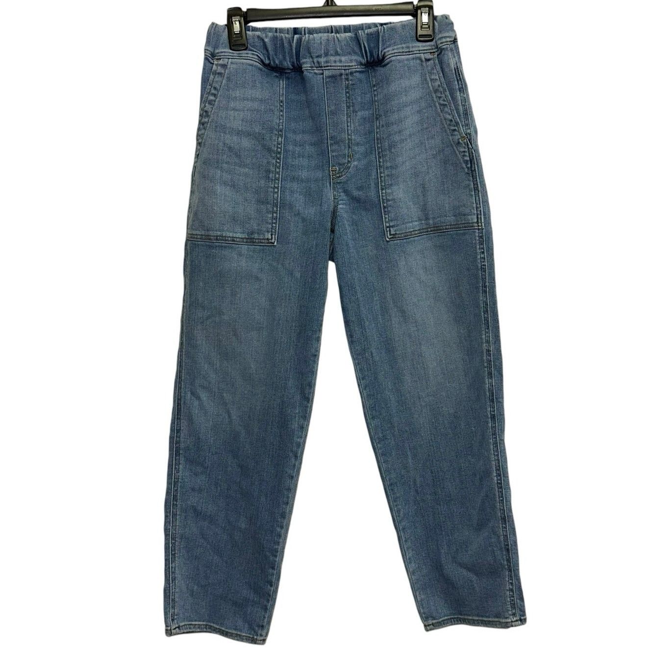 Madewell Madewell Pull On Relaxed Denim Blue Jeans Size 28" / US 6 / IT 42 - 1 Thumbnail