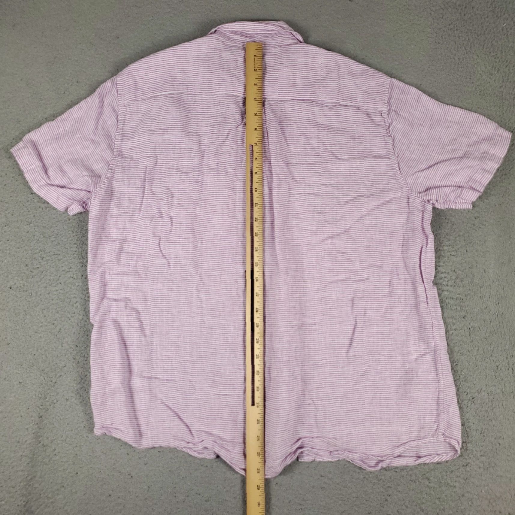 Vineyard Vines Vineyard Vines Shirt Mens Large Purple Linen Casual Button Up Short Sleeve * Size US L / EU 52-54 / 3 - 6 Thumbnail