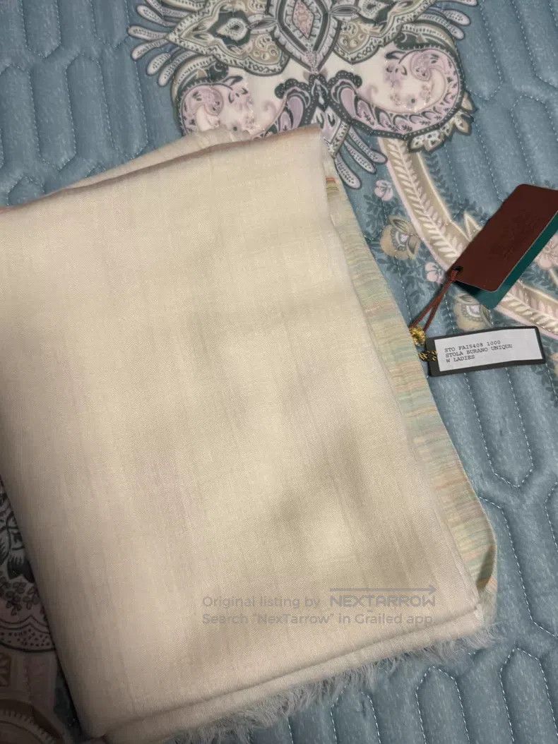 Loro Piana Loro Piana Cashmere and cotton blend scarf Size ONE SIZE - 4 Thumbnail