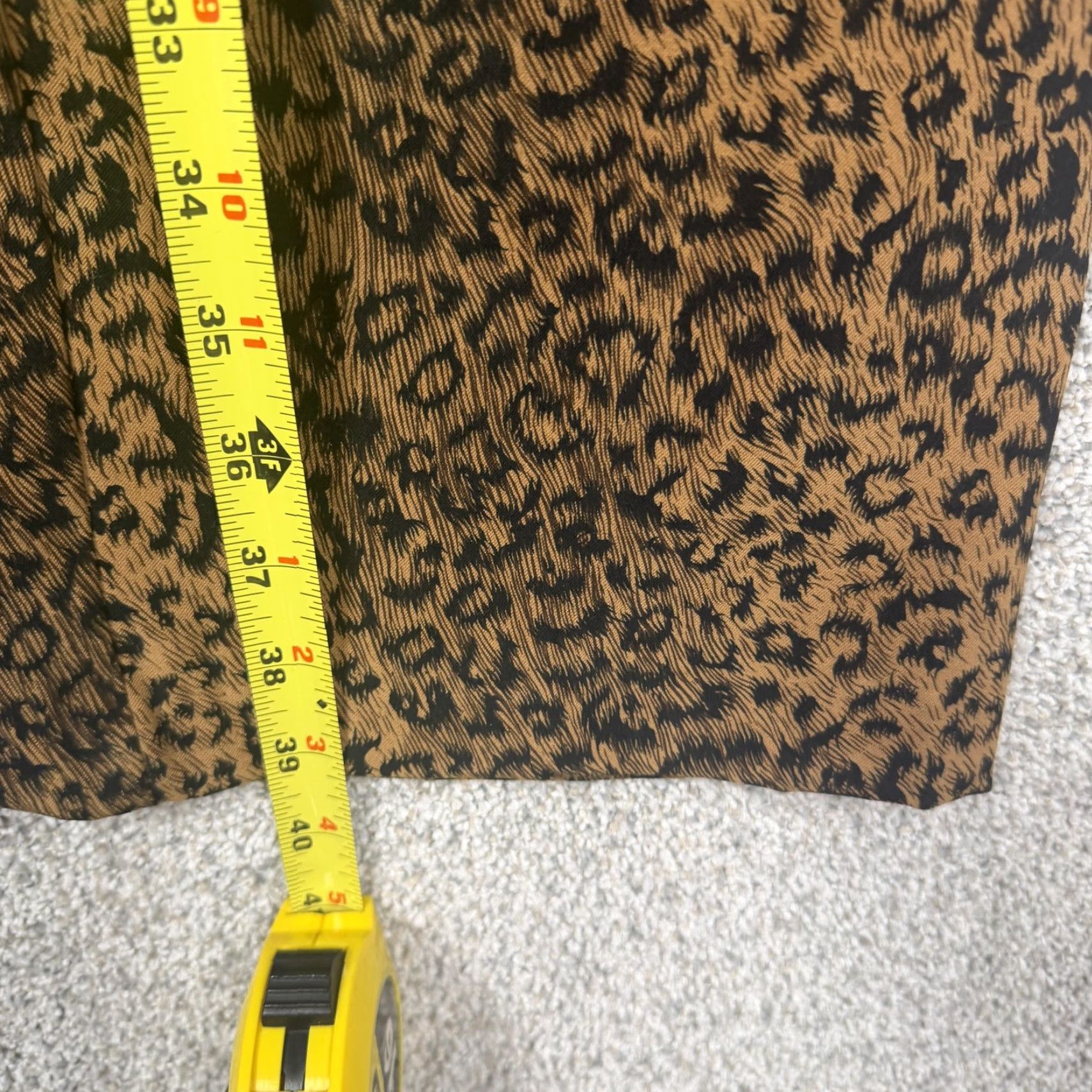 Avenue Avenue Tunic Top Plus 28 Brown Leopard Print Blouse Long Sleeve Button Collared Lined Pockets Animal Print Y2K Glam Feminine Casual Womens Size 4XL / US 24-26 - 4 Thumbnail