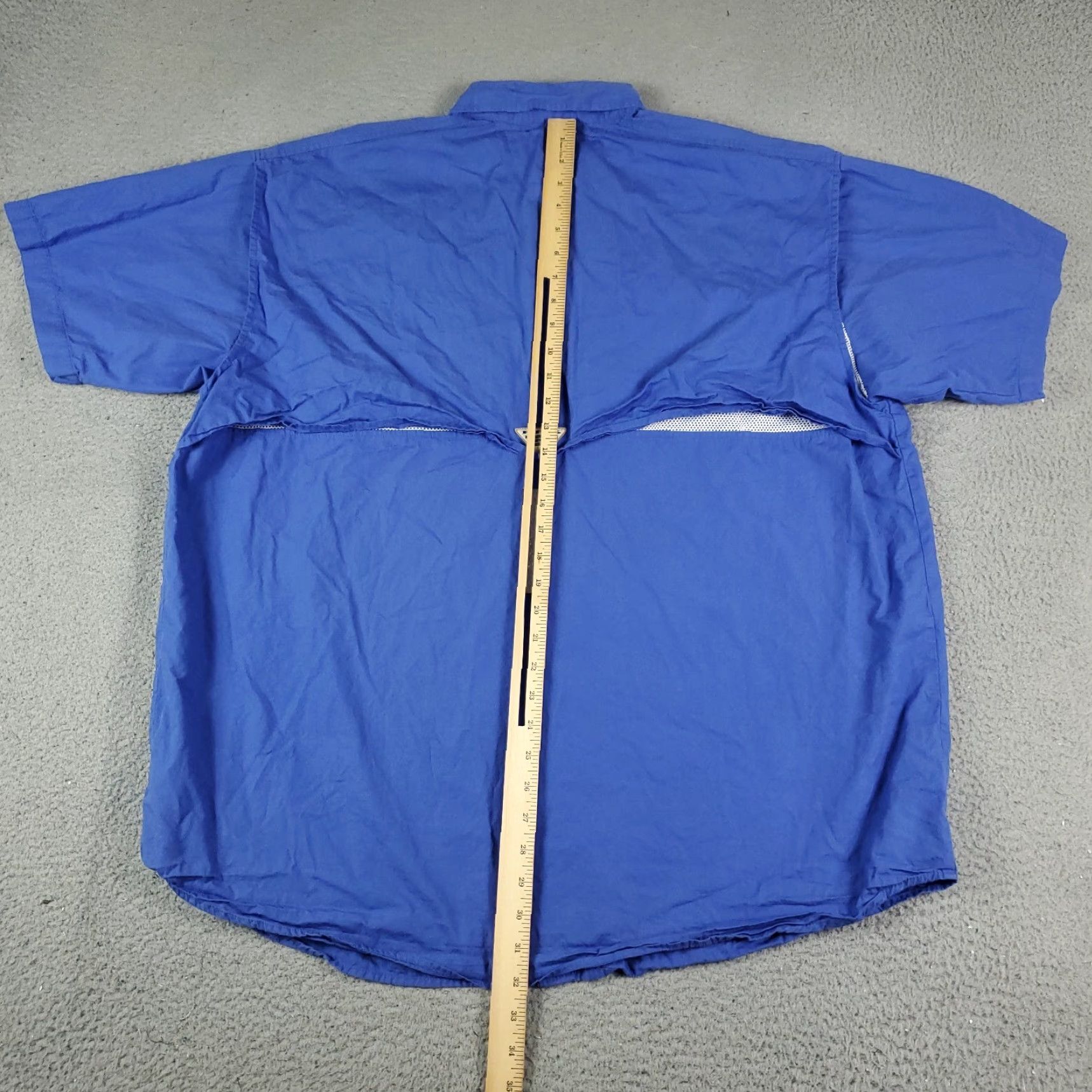 Vintage Columbia Shirt Men's 2XL Blue Short Sleeve Button-Up Cotton Blend Collared Size US XXL / EU 58 / 5 - 5 Thumbnail