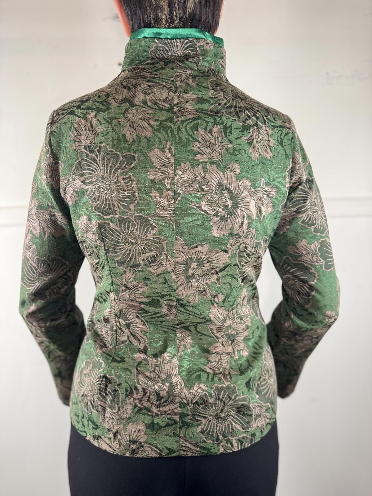 Designer Elegant Floral Jacquard Jacket Size ONE SIZE - 2 Thumbnail