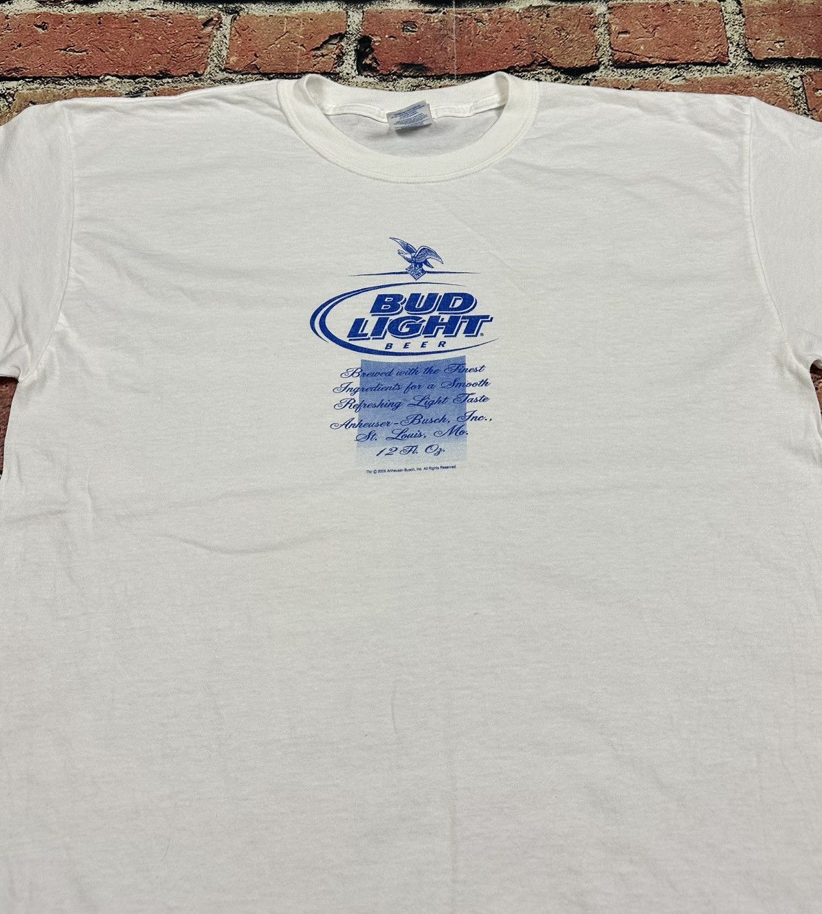 Budweiser Vintage BUD LIGHT Beer Promo T Shirt 2005 Y2K Anheuser Busch Size US L / EU 52-54 / 3 - 5 Thumbnail