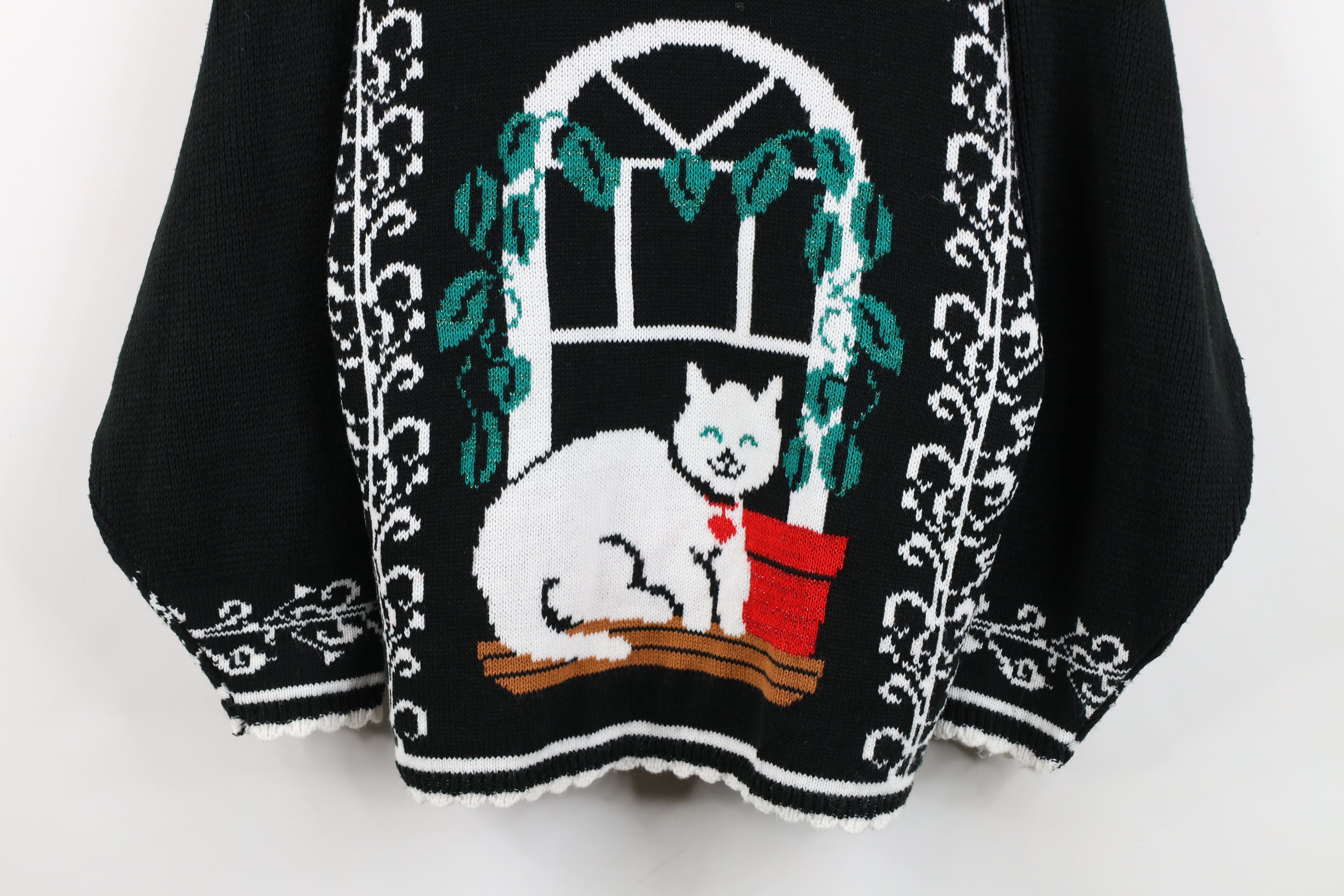 Vintage Vintage 90s Fairy Kei Kawaii Cat Kitten Knit Sweater USA Size L / US 10 / IT 46 - 3 Thumbnail
