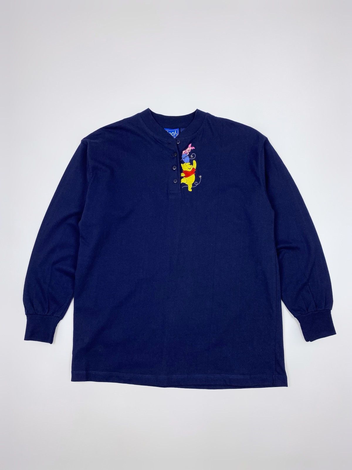 Disney 1990’s Vintage Winnie The Pooh Henley Long Sleeve Tee Size M / US 6-8 / IT 42-44 - 1 Thumbnail