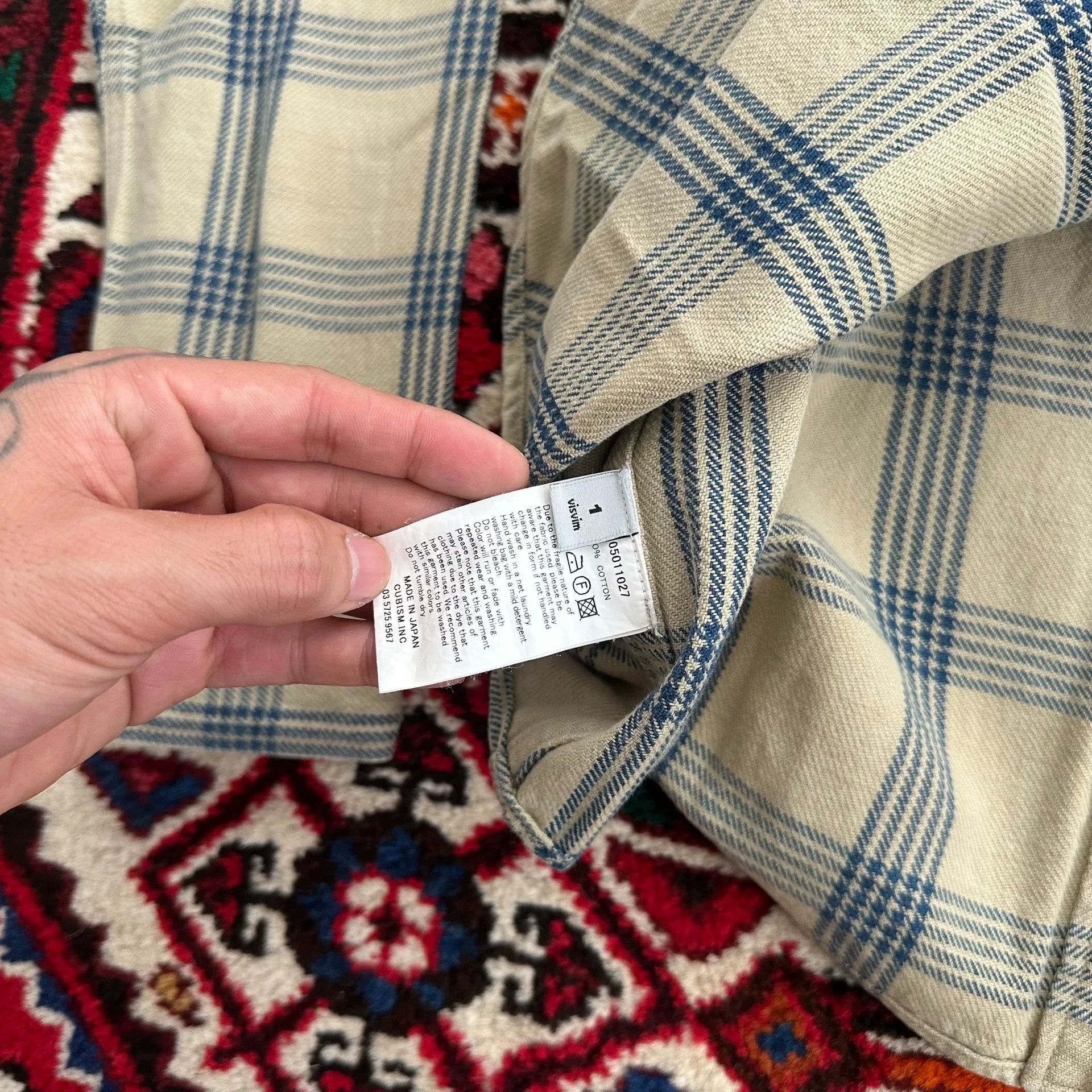 Visvim VISVIM 15ss BLACK ELK FLANNEL 1 INDIGO CHECK Size US S / EU 44-46 / 1 - 5 Thumbnail