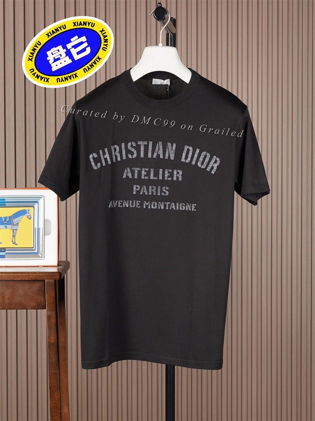 Dior Men's Dior Homme VOTC Eye Tee Hedi T-Shirt Black Sz S AW04