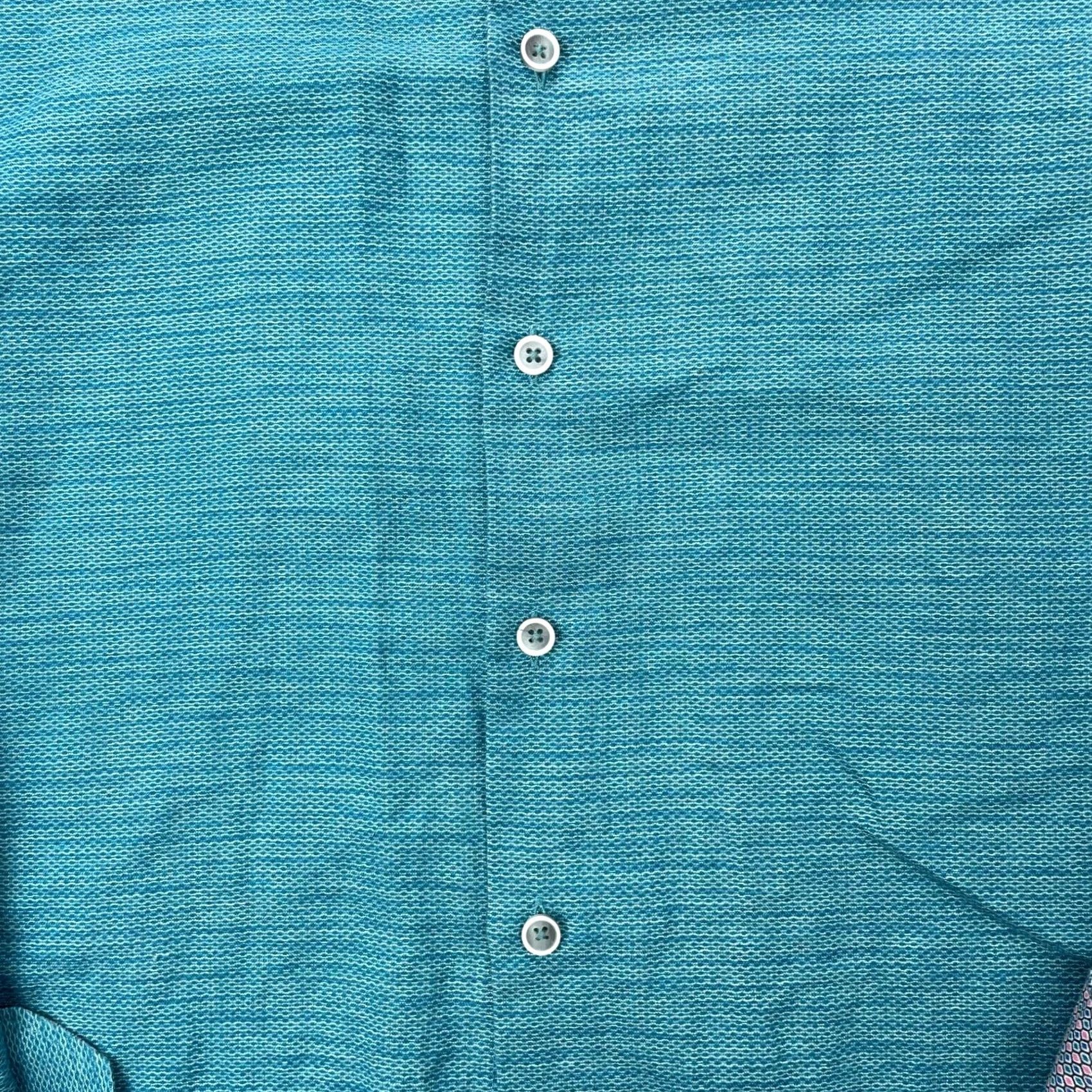 Robert Graham Robert Graham Shirt Mens Large Blue Linen Blend Classic Fit Brixton Button-Up Size US L / EU 52-54 / 3 - 4 Thumbnail