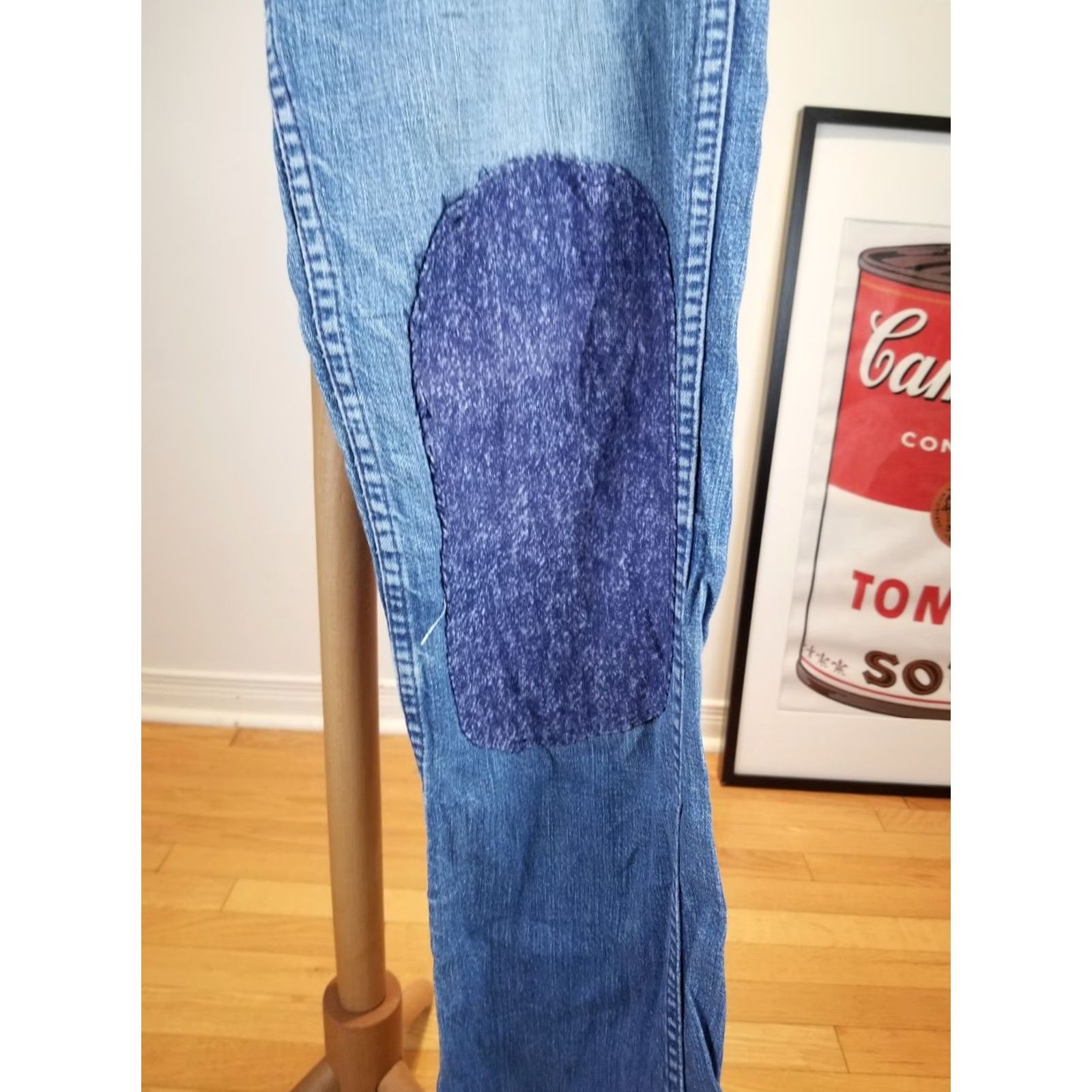 Lee VINTAGE Lee Bellbottom Distressed Hippie Trashed Jeans SZ 30 Jeans Women Blue 70's 30 32 40 33 Cotton Denim Bootcut Mens Womens Boys Girls Size 30" / US 8 / IT 44 - 5 Thumbnail