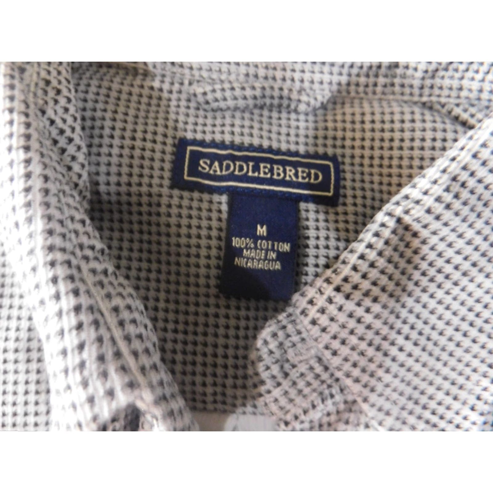 Vintage Saddlebred Mens Shirt M Gray Flannel Button-Down Long Sleeve Cotton Classic Button-Up Collar-Down Pockets Logo Size US M / EU 48-50 / 2 - 4 Thumbnail