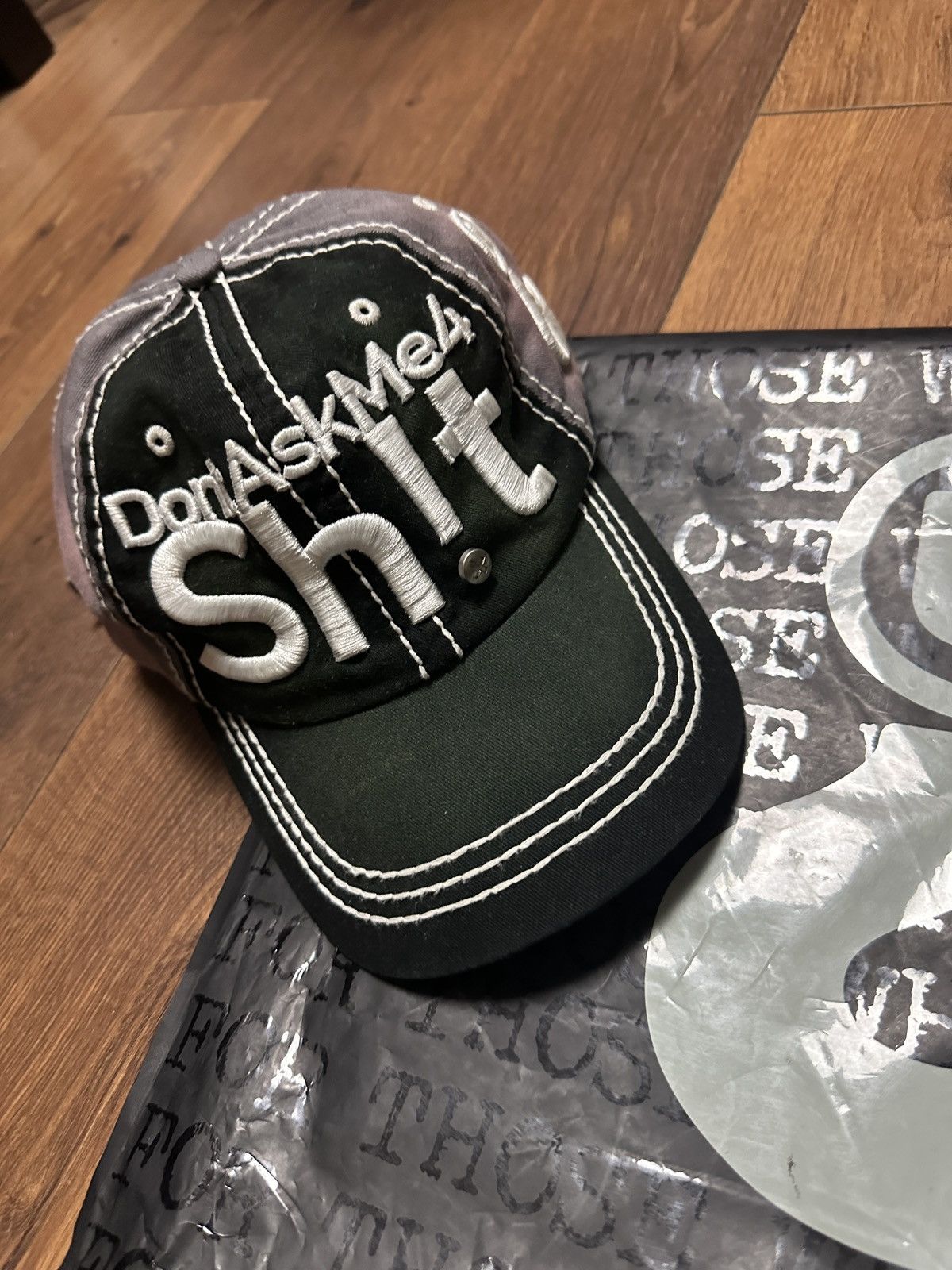 Greedy Unit Greedy Unit Black DontAskMeForSh!t Hat | Unisex | Vintage Size ONE SIZE - 4 Thumbnail
