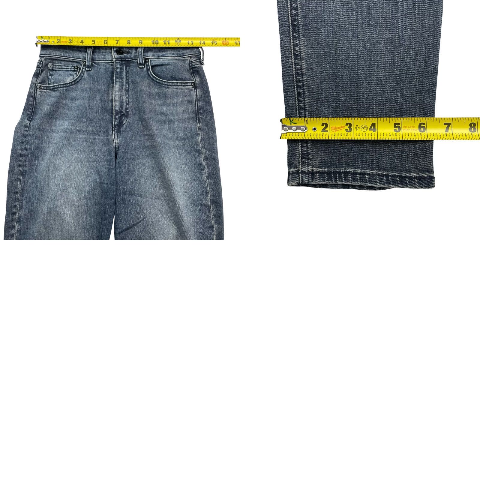 Rag & Bone Rag & Bone Women's Nina High-Rise Ankle Cigarette Jeans Blue 25x27 Regular Jeans Womens Mens Girls Size 42" / US 20 - 9 Thumbnail