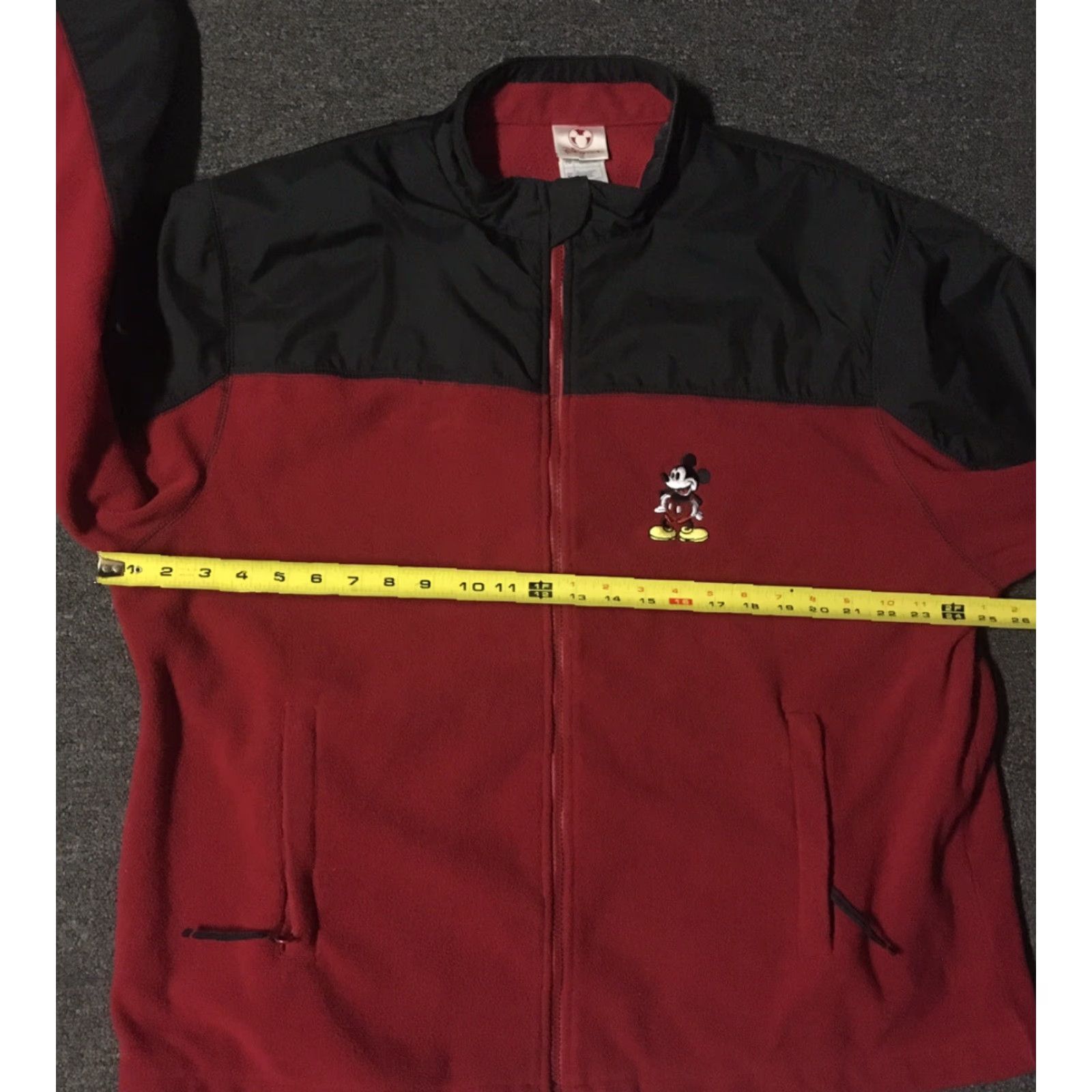 Disney VINTAGE Mickey Mouse Fleece Jacket Men's XL Red 90s Disney Cartoon Hip Hop 80s Theme Park Coat Size US XL / EU 56 / 4 - 5 Thumbnail