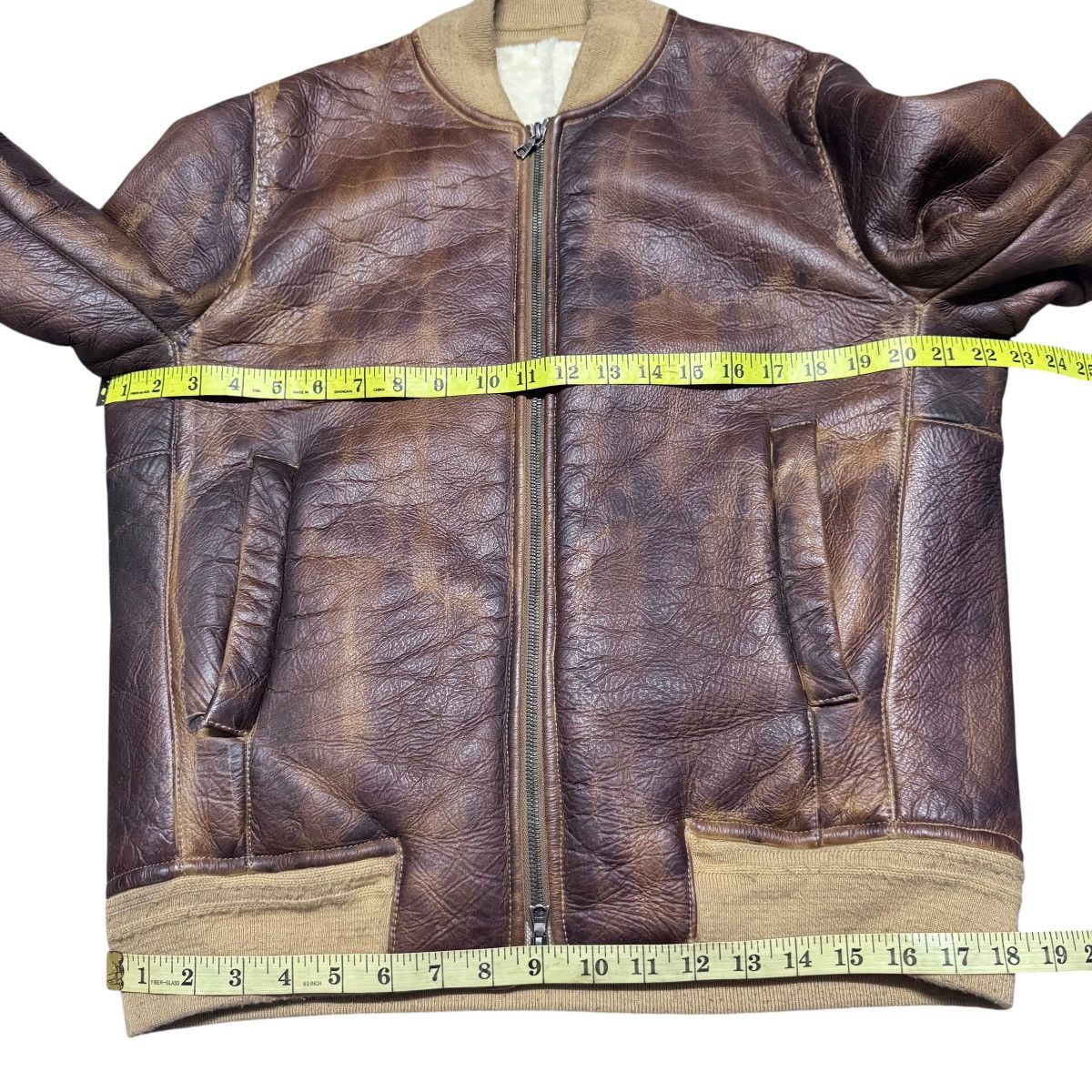 Leather Elia Quaglicia Workshop Shearling Leather Bomber Jacket Size US M / EU 48-50 / 2 - 23 Thumbnail