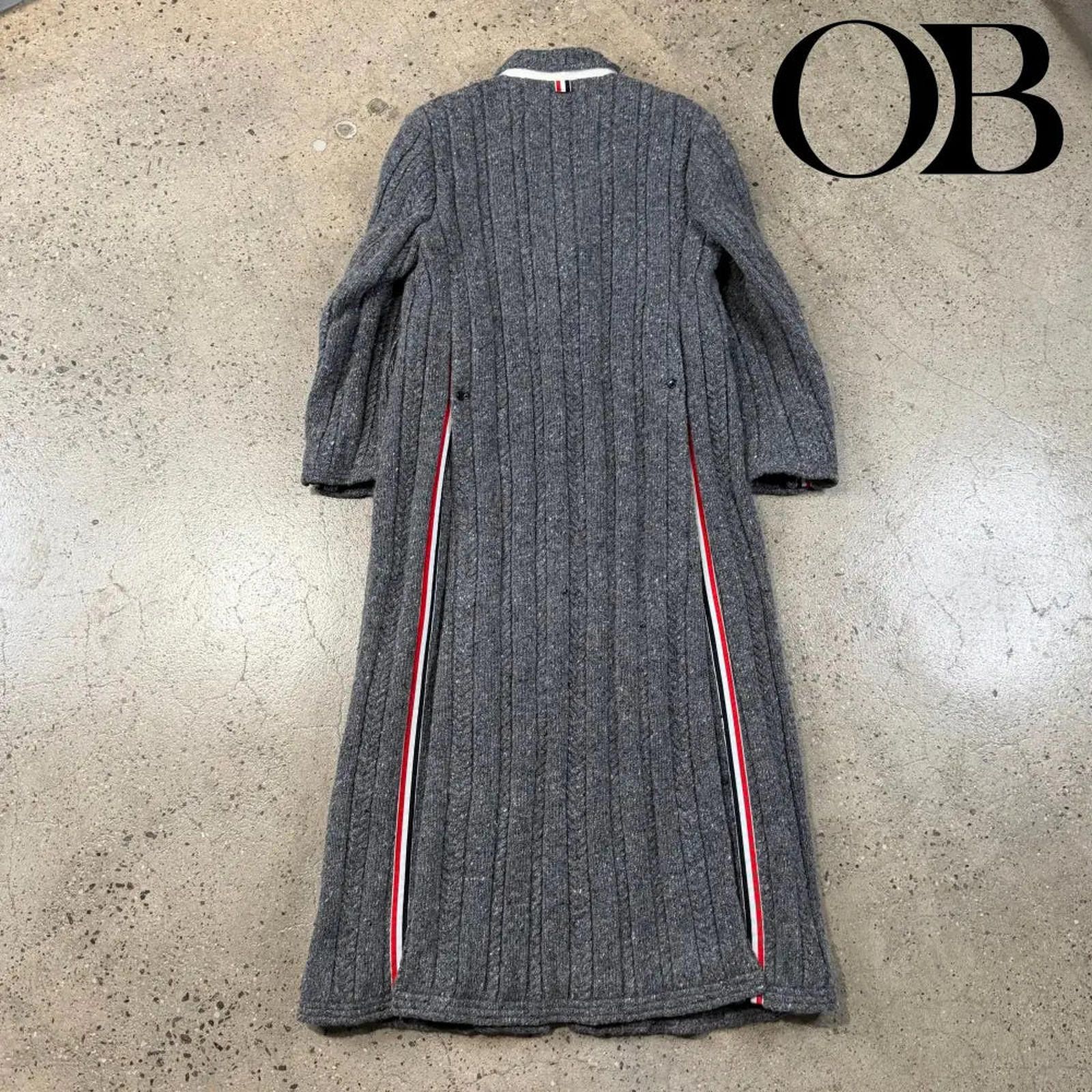 Thom Browne Thom Browne Cable Knit Pea Coat Size US M / EU 48-50 / 2 - 2 Thumbnail