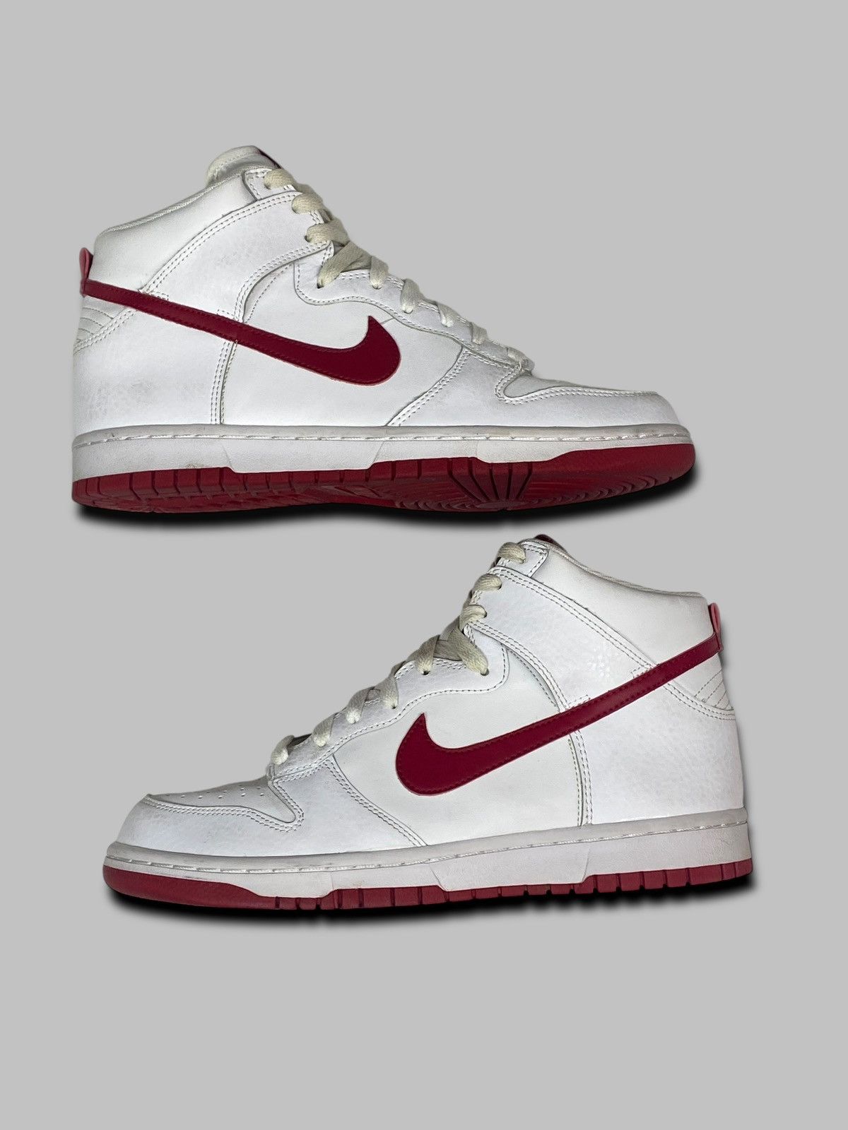 Nike Nike Dunk High White Gym Red Sneakers Shoes Leather Size US 9 / EU 42 - 3 Thumbnail