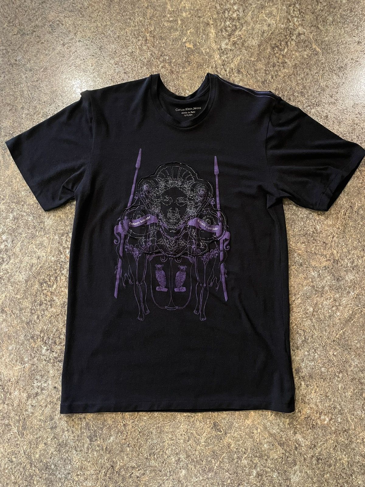 Calvin Klein Vintage Y2K Calvin Klein unisex goth stretch tee Size US S / EU 44-46 / 1 - 3 Thumbnail