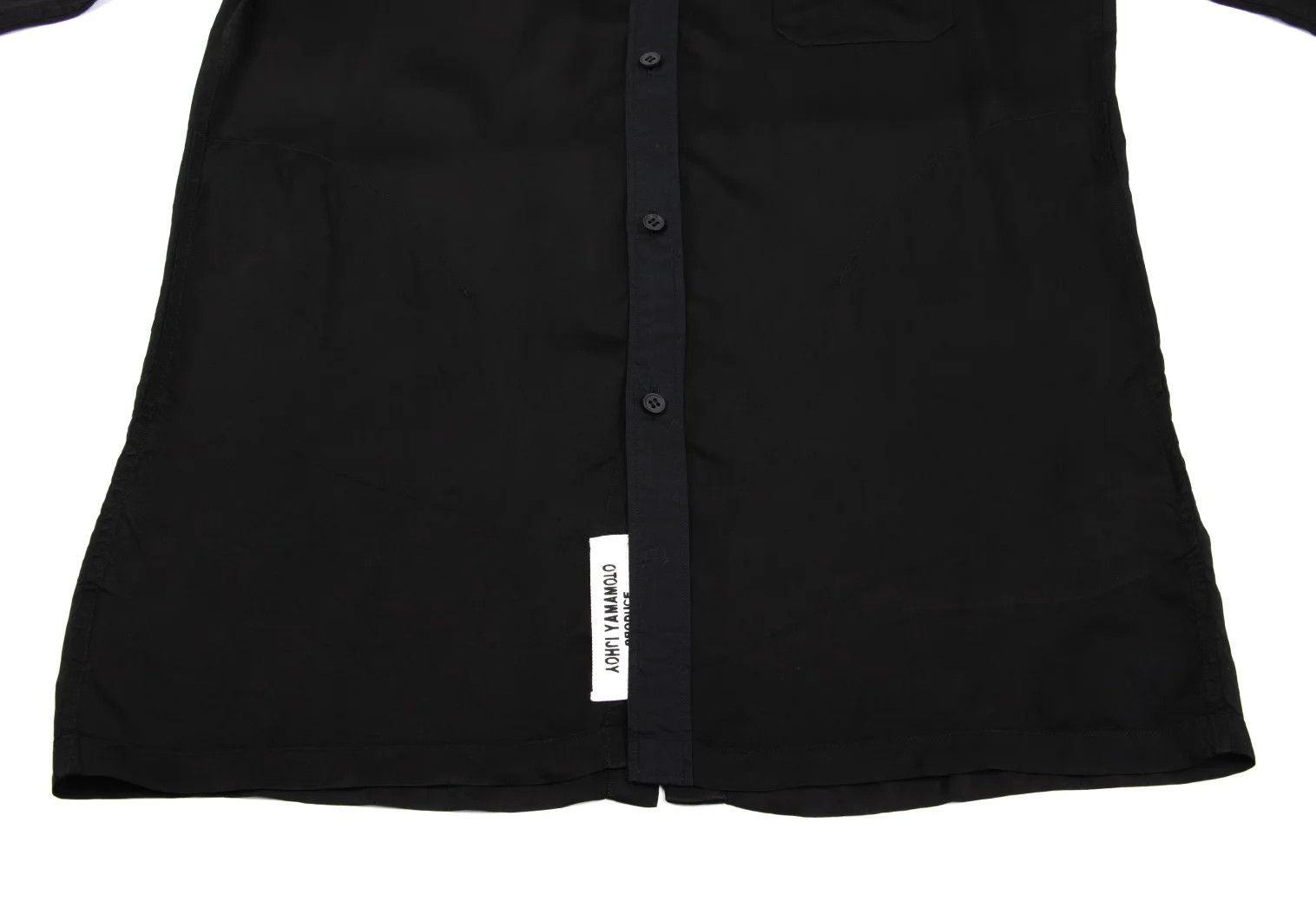 Yohji Yamamoto Yohji Yamamoto Cotton Back Button Shirt Black 4 Size US XL / EU 56 / 4 - 9 Thumbnail