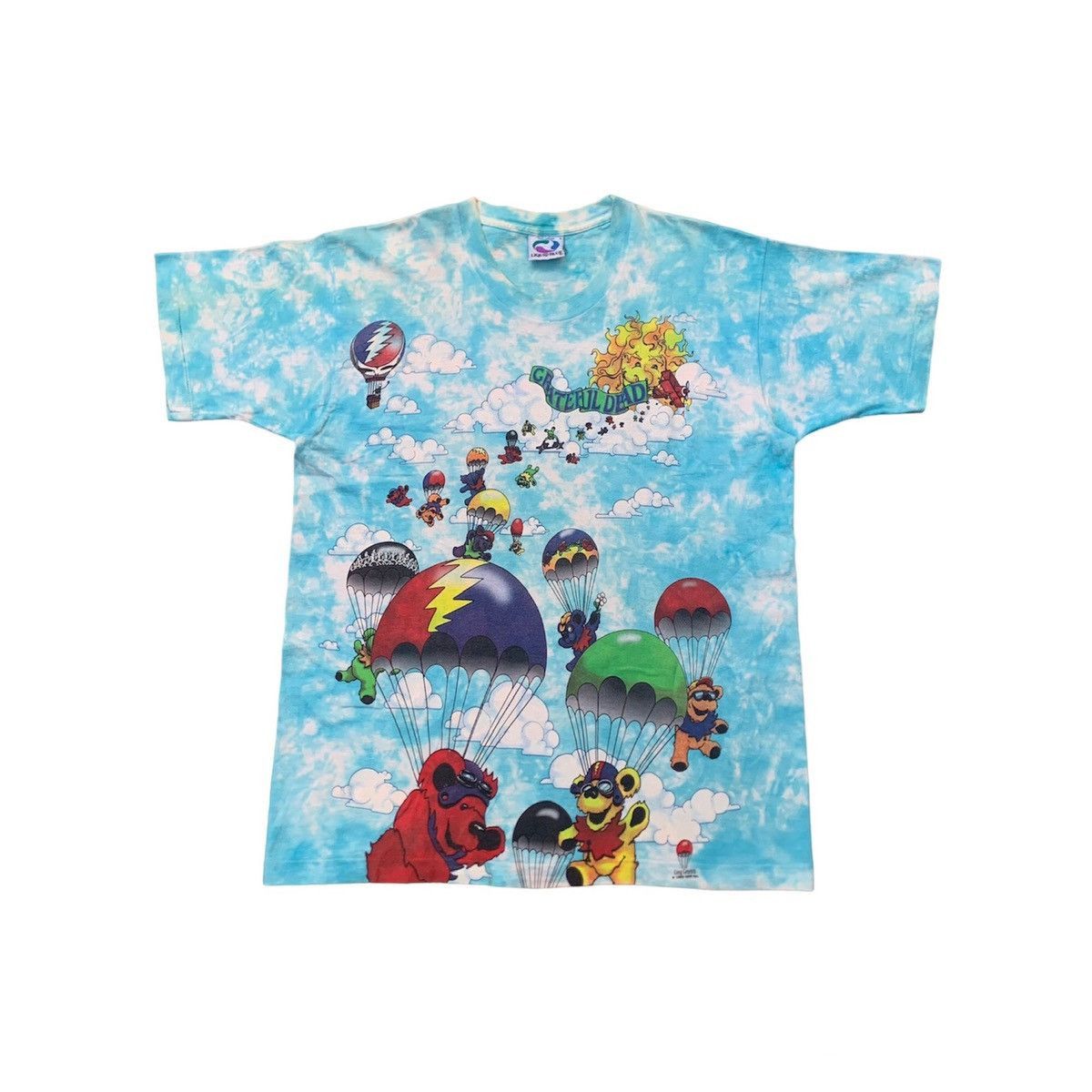 Grateful Dead Vintage 90s Liquid Blue Grateful Dead Parachute Bears Tee L Size US L / EU 52-54 / 3 - 1 Thumbnail