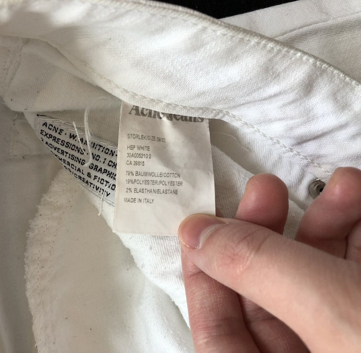 Acne Studios Pants Acne Jeans white unisex Size US 31 - 5 Thumbnail