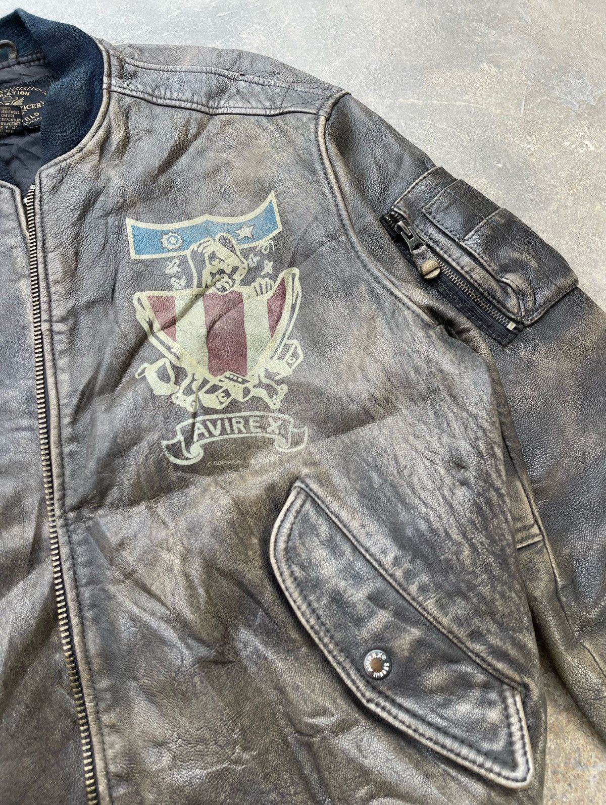 Avirex 🔥Vintage 80's Avirex Goat Skin Flight Bomber Leather Jacket Size US S / EU 44-46 / 1 - 10 Thumbnail