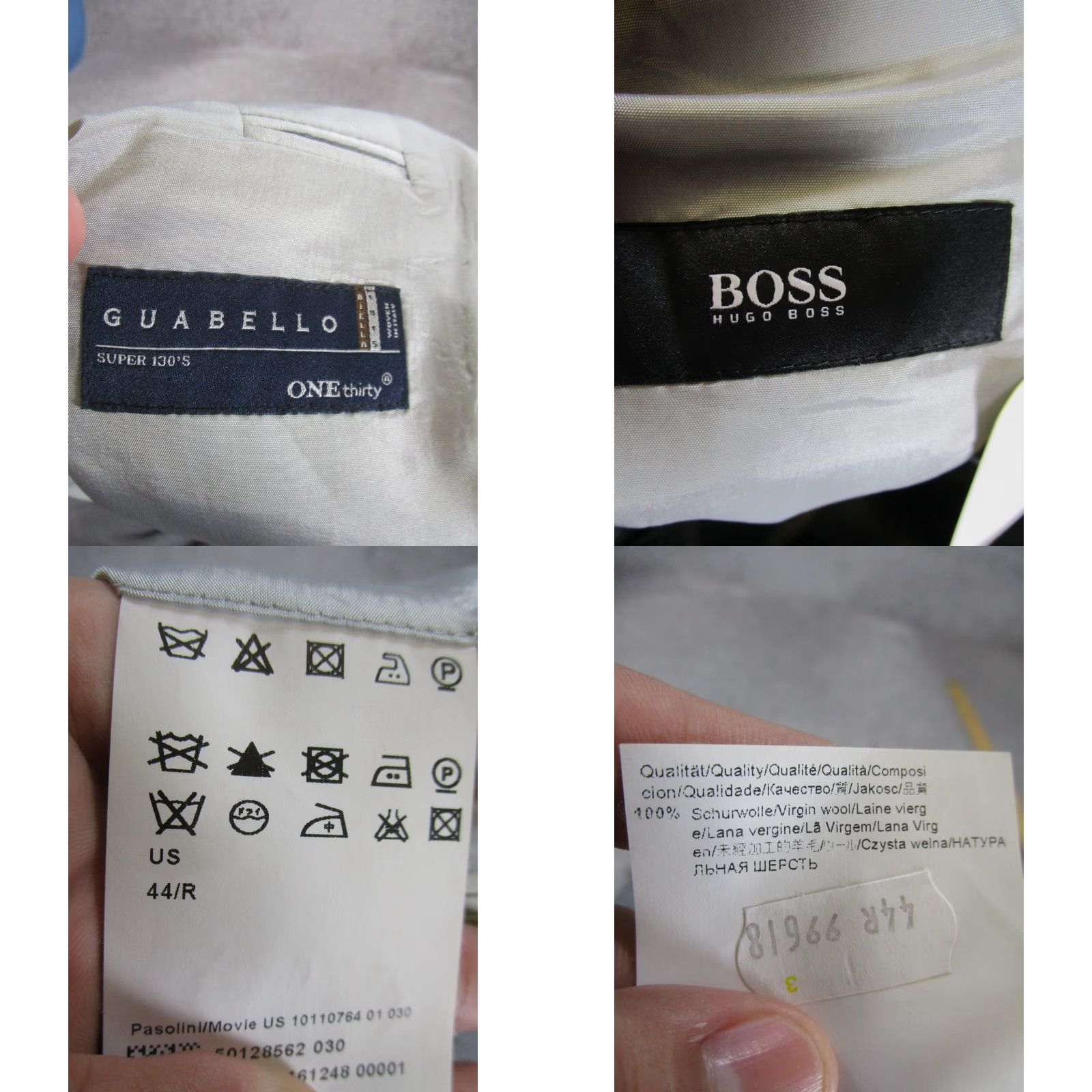 Hugo Boss HUGO BOSS Blazer Mens 44 Gray Cotton Single-Breasted 2 Piece Jacket Coat Business Mens Gray 44 Regular Card2? Size 44R - 8 Thumbnail
