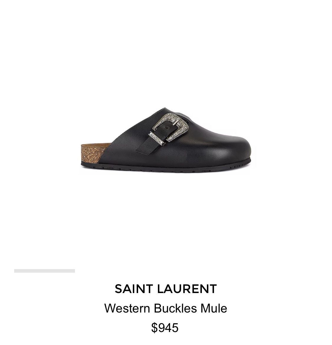 Yves Saint Laurent Saint Laurent Western Buckle Mule Size US 11.5 / EU 44-45 - 1 Thumbnail