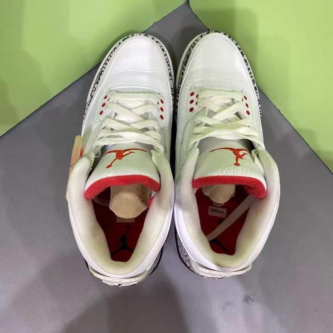 Jordan Brand Air Jordan 3 White Cement Basketball Shoes K15 Size US 9 / EU 42 - 9 Thumbnail