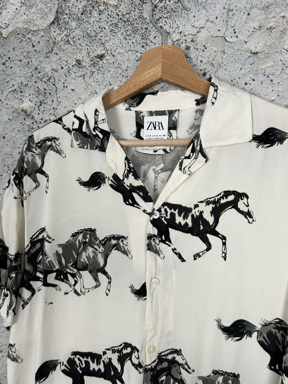 Zara Zara Horses Shirt Avant Garde Hawaiian Summer Alternative Size US M / EU 48-50 / 2 - 3 Thumbnail