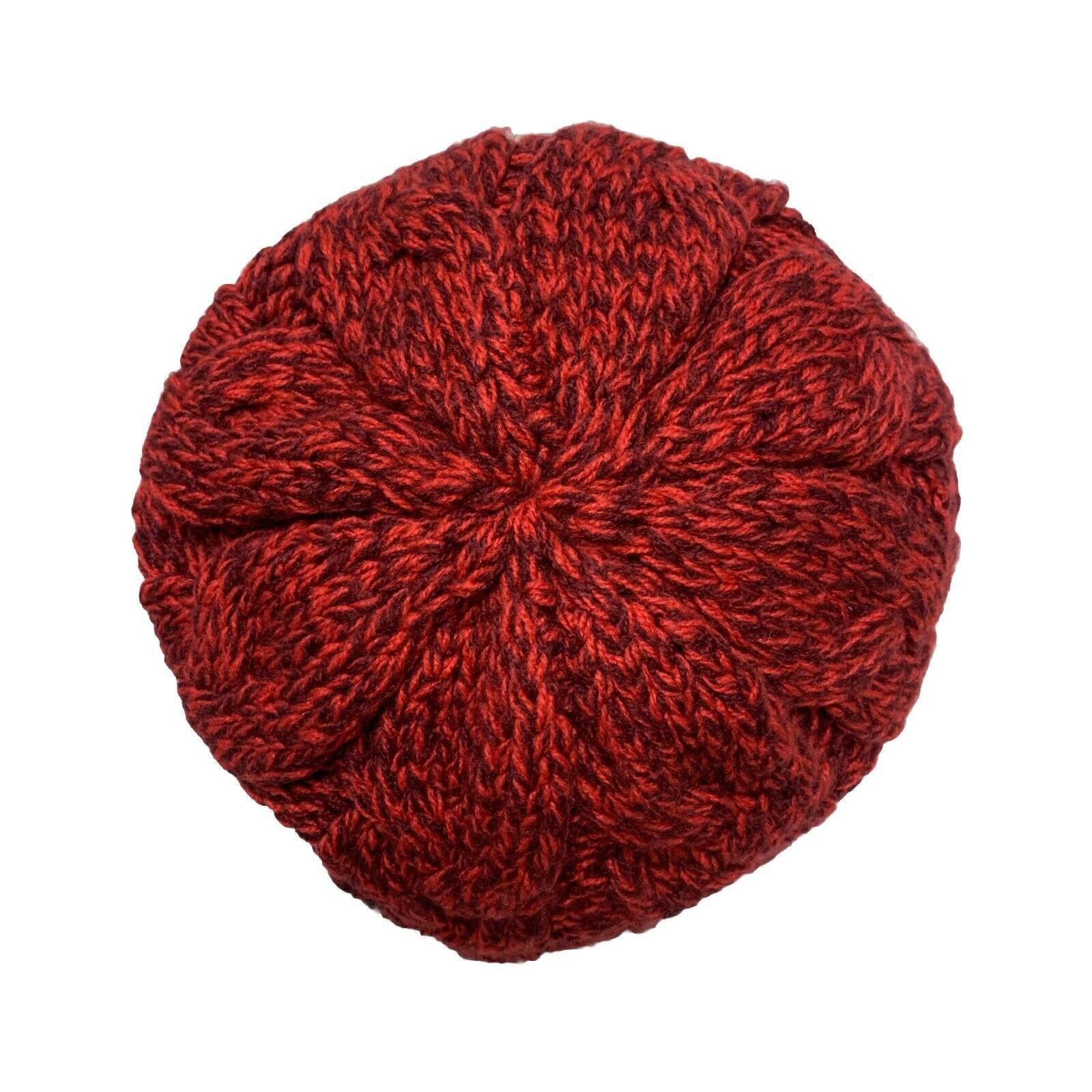 Under Armour Under Armour Cable Knit Beanie Fleece Lined Red Size ONE SIZE - 3 Thumbnail