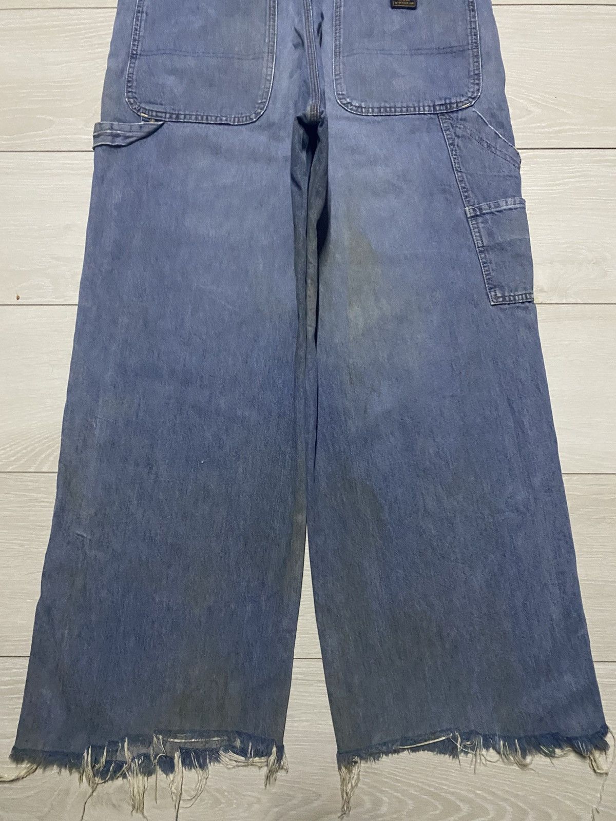 Global Work Vintage Global Worker Carpenter Grunge Frayer Baggy Pants Size US 32 / EU 48 - 6 Thumbnail