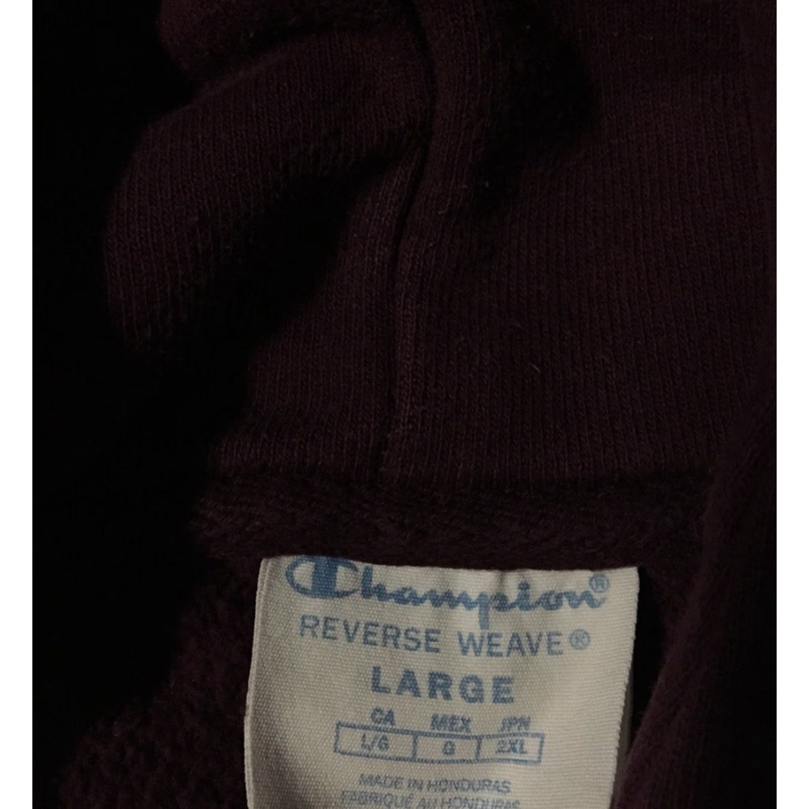 Champion VINTAGE Champion Reverse Weave Hoodie Maroon Women L 90s Grunge Urban Outfitters Pullover Reversible Track & Field Style Size L / US 10 / IT 46 - 4 Thumbnail