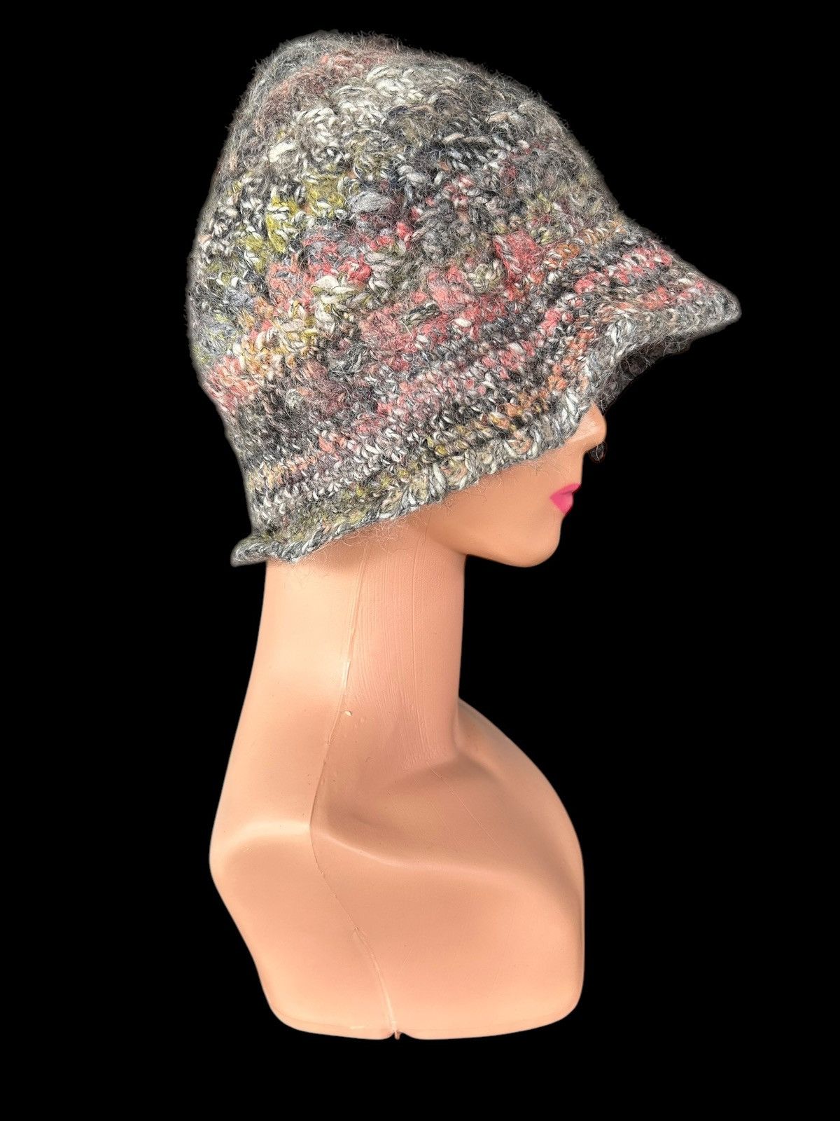 Japanese Brand × Kapital × Vintage Crochet Knitted Handmade Hairy Fur Bucket Hats Size ONE SIZE - 5 Thumbnail