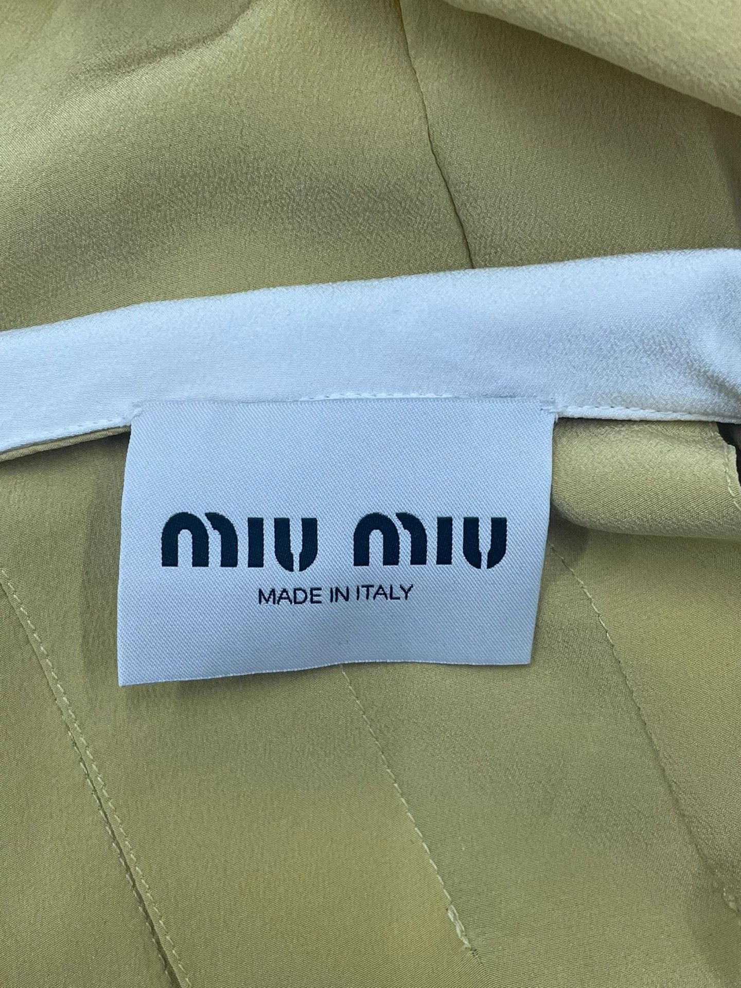 Miu Miu MIU MIU Pink & White Silk Long-Sleeve Dress 38 Size XS / US 0-2 / IT 36-38 - 4 Thumbnail