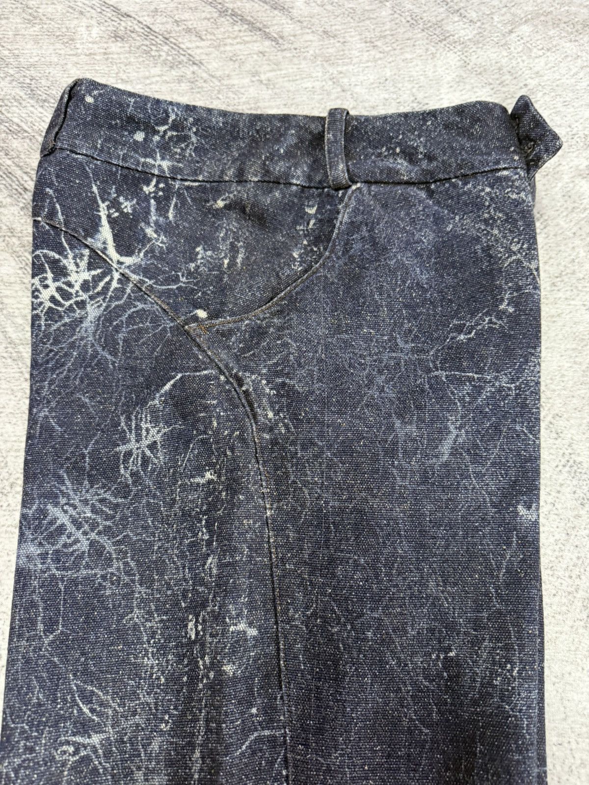 20471120 × Japanese Brand × Mizra Jeans Kyoto Alfons. Japan Crackle Lighting Wash Baggy Wide Jeans Size US 30 / EU 46 - 22 Thumbnail