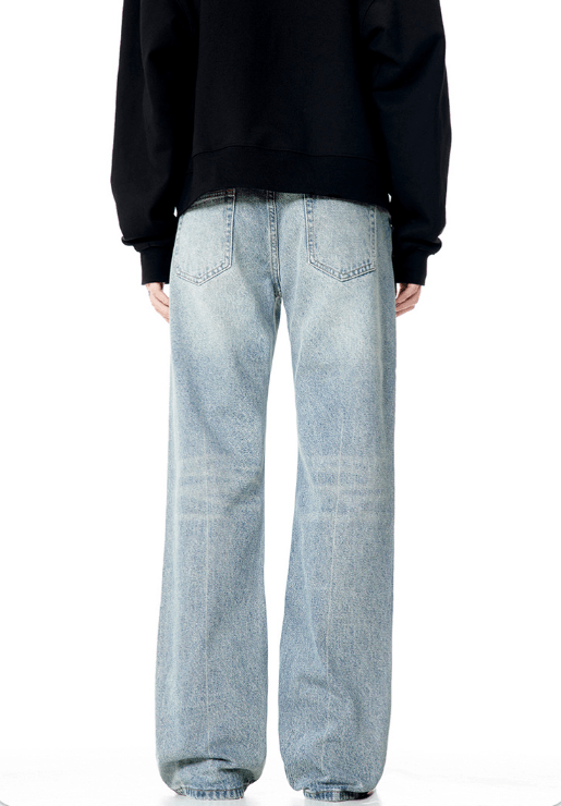 Japanese Brand × Jean American light blue retro washed street flared jeans y2k Size US 32 / EU 48 - 3 Thumbnail