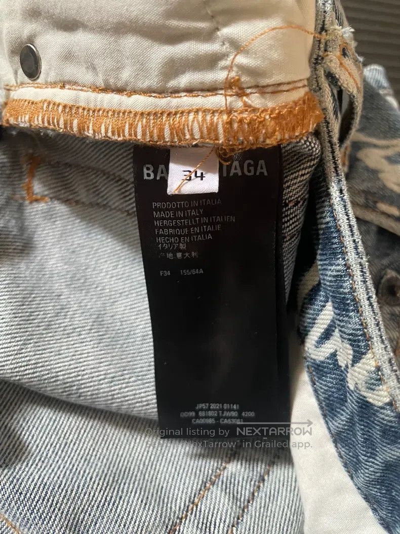 Balenciaga Balenciaga Denim skirt with full logo print Size 33" - 6 Thumbnail