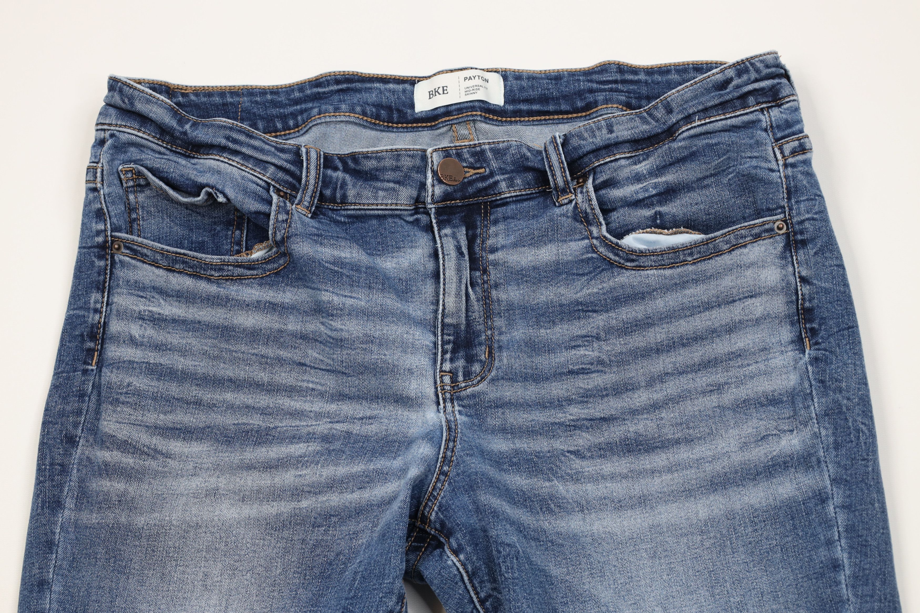 Vintage Buckle BKE Thick Stitch Payton Universal Fit Mid Rise Jeans Size 34" / US 12 / IT 48 - 2 Thumbnail