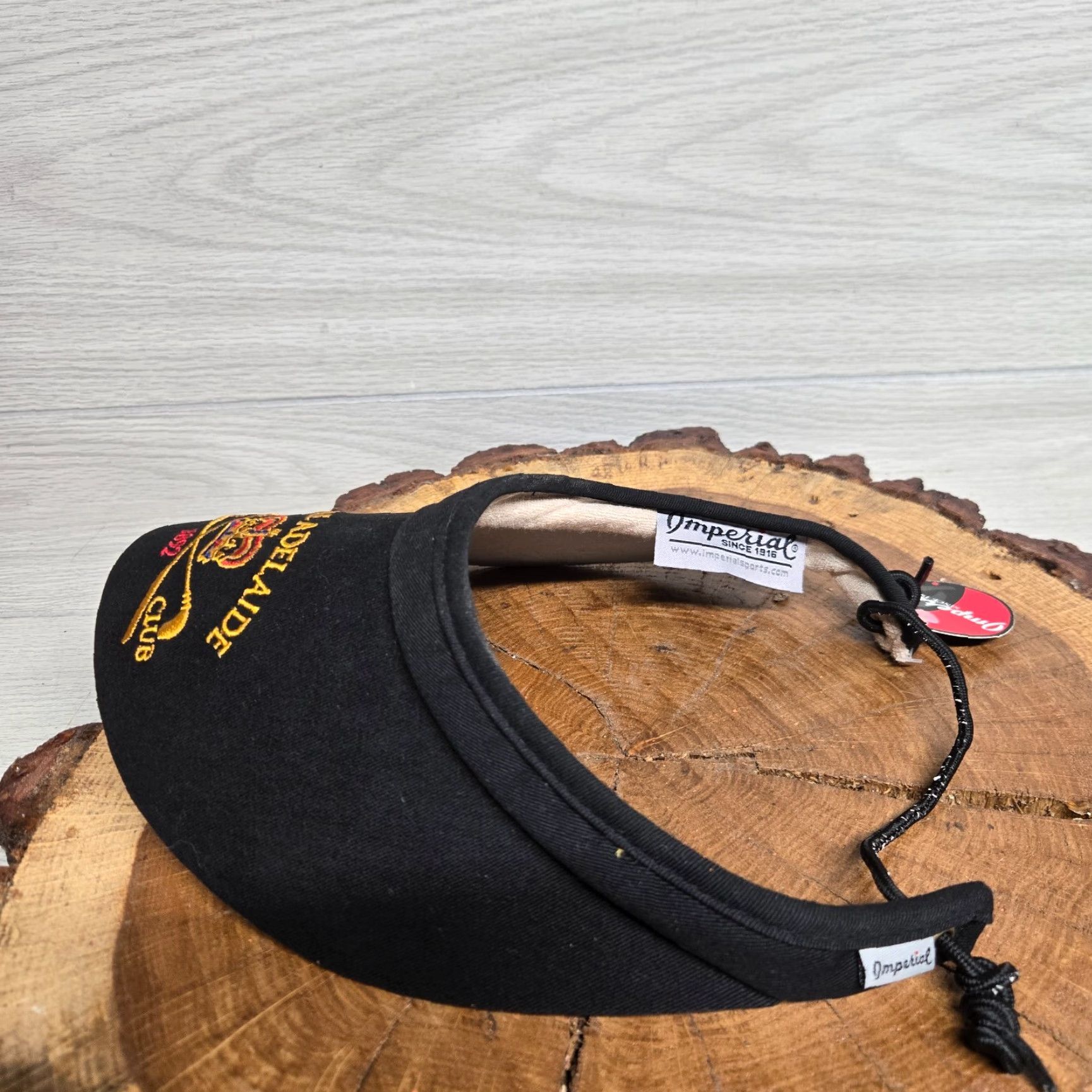 Vintage VINTAGE Royal Adelaide Golf Club Visor Hat Adjustable Black Mens Size ONE SIZE - 8 Thumbnail