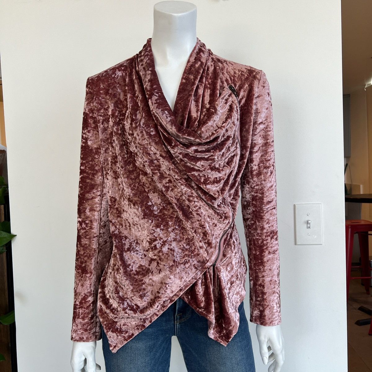 BLANKNYC DRAPED VELVET JACKET Size S / US 4 / IT 40 - 1 Thumbnail
