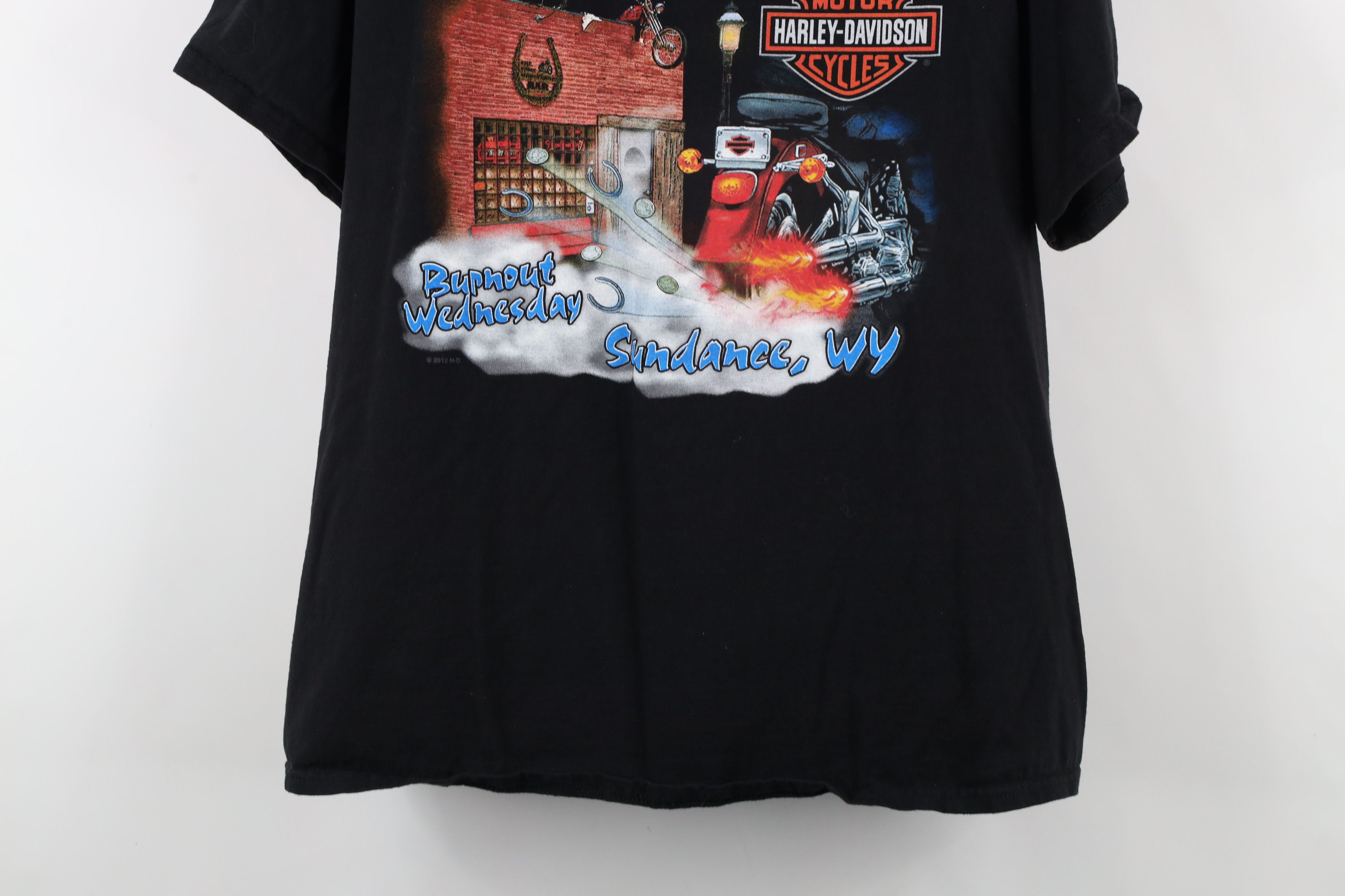 Harley Davidson × Vintage Vintage Y2K Harley Davidson Sundance Wyoming T-Shirt Black Size US XL / EU 56 / 4 - 3 Thumbnail