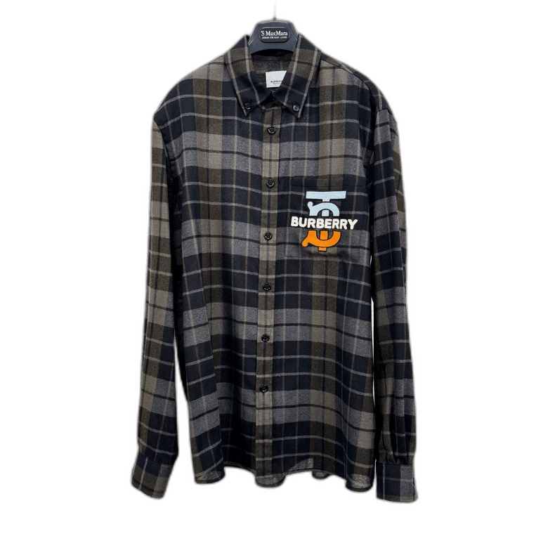 Burberry Burberry Wool Embroidered Plaid Shirt Size US M / EU 48-50 / 2 - 1 Thumbnail