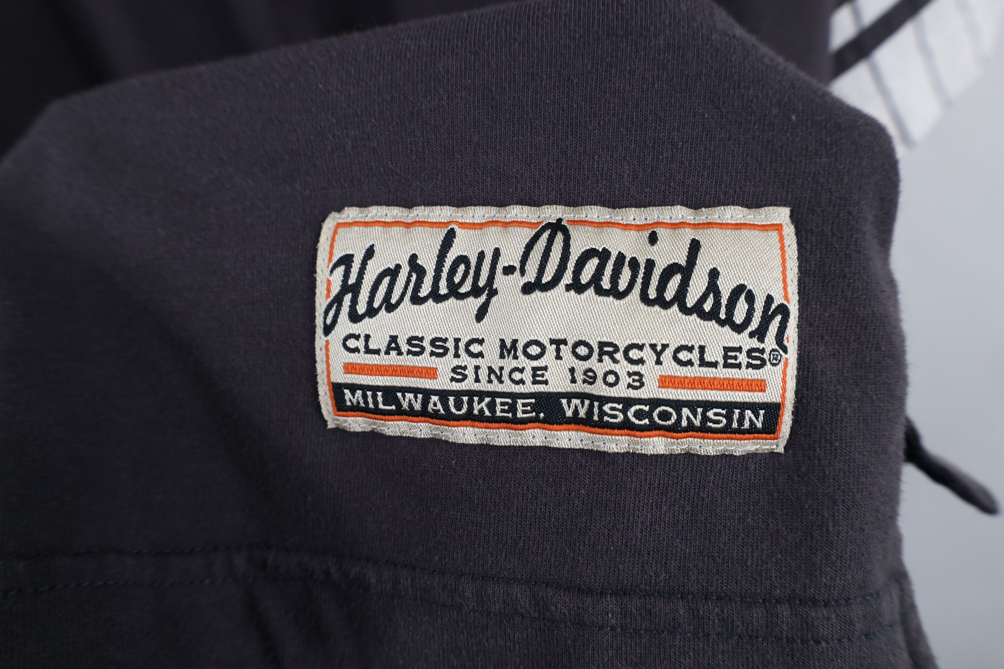 Harley Davidson × Vintage Vintage 90s Y2K Harley Davidson Baseball Henley T-Shirt Gray Size US XXL / EU 58 / 5 - 8 Thumbnail