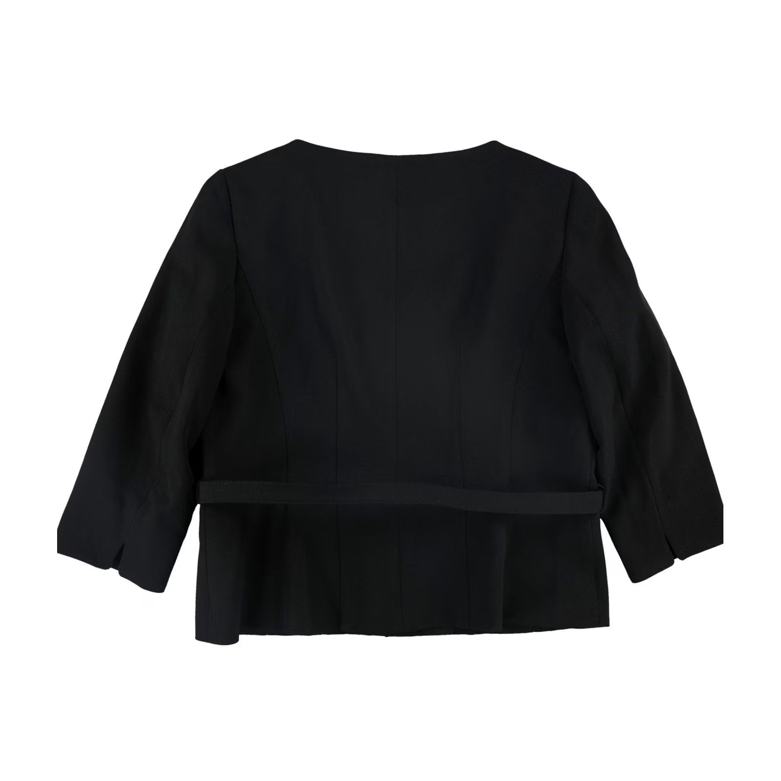 Vintage Le Suit Womens black 14 Belted 2 Piece Skirt Suit Size 36" / US 14 / IT 50 - 2 Thumbnail