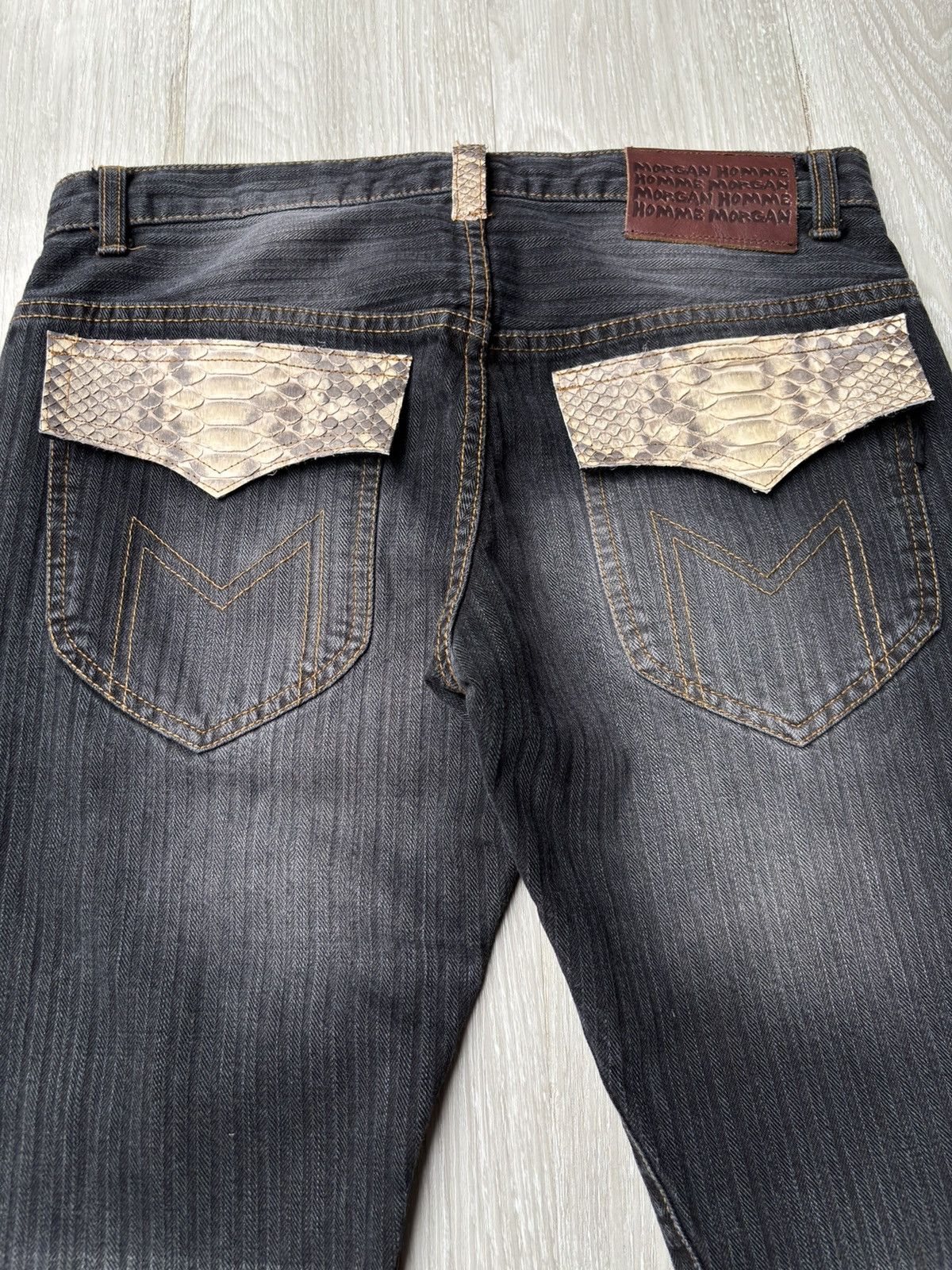 GOSTAR DE FUGA MORGAN HOMME (real) Phyton lace up flare jeans Size US 28 / EU 44 - 6 Thumbnail