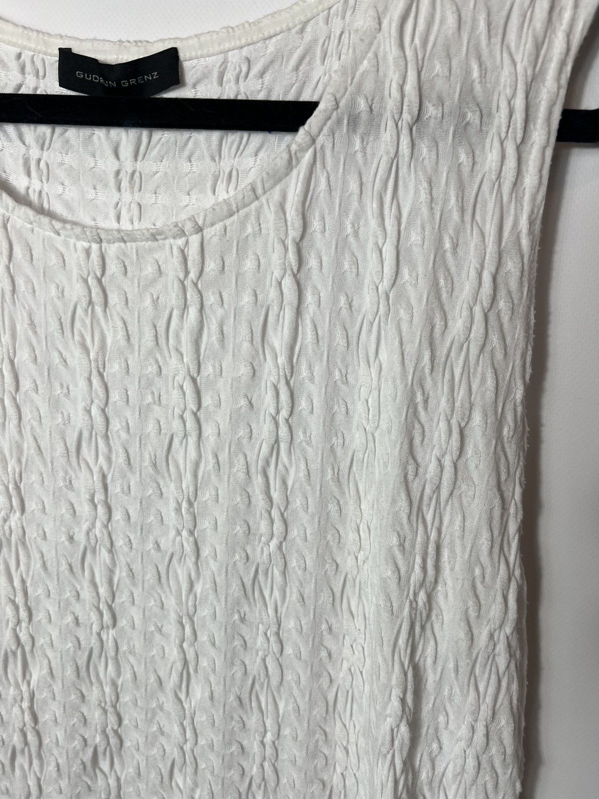 Vintage Vintage Gudrun Grenz Germany Designer White Dress Size XXL / US 16-18 / IT 52-54 - 4 Thumbnail