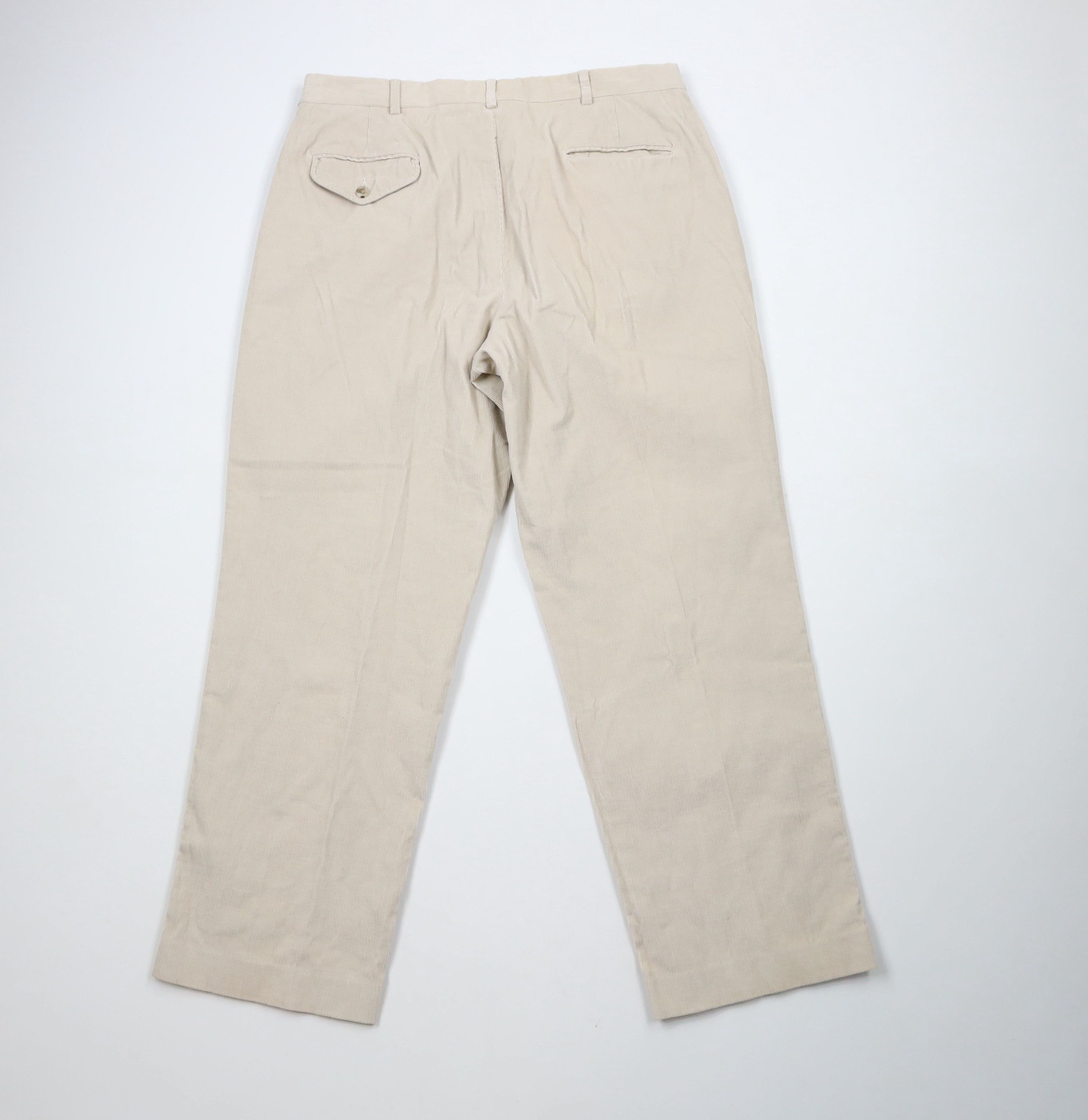 Lands' End × Vintage Vintage 90s Lands End Wide Leg Corduroy Chino Pants USA Size US 36 / EU 52 - 8 Thumbnail