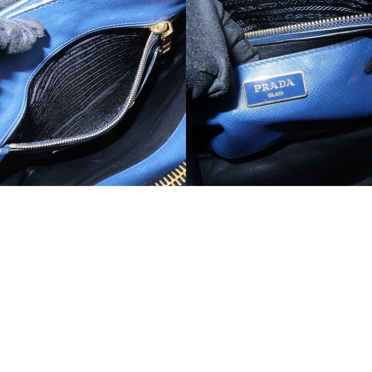 Prada Prada Saffiano Tote Blue Size ONE SIZE - 7 Thumbnail