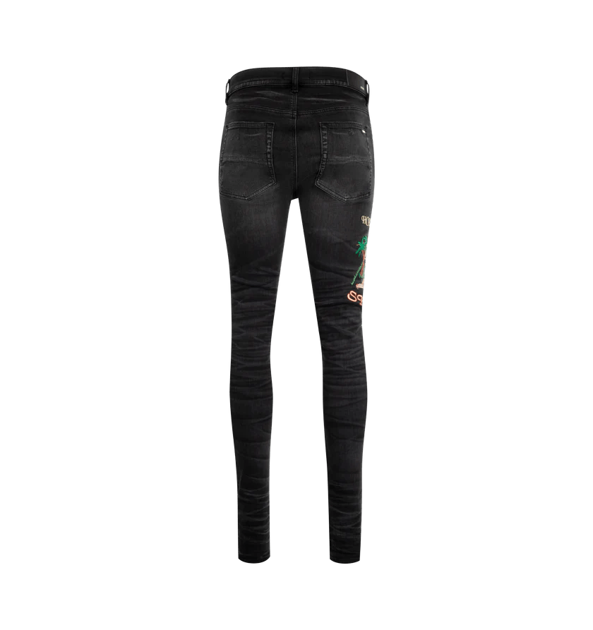 Amiri o1h1sh11225 Ma Cement Trasher Skinny Jean in Black Size US 38 / EU 54 - 2 Thumbnail